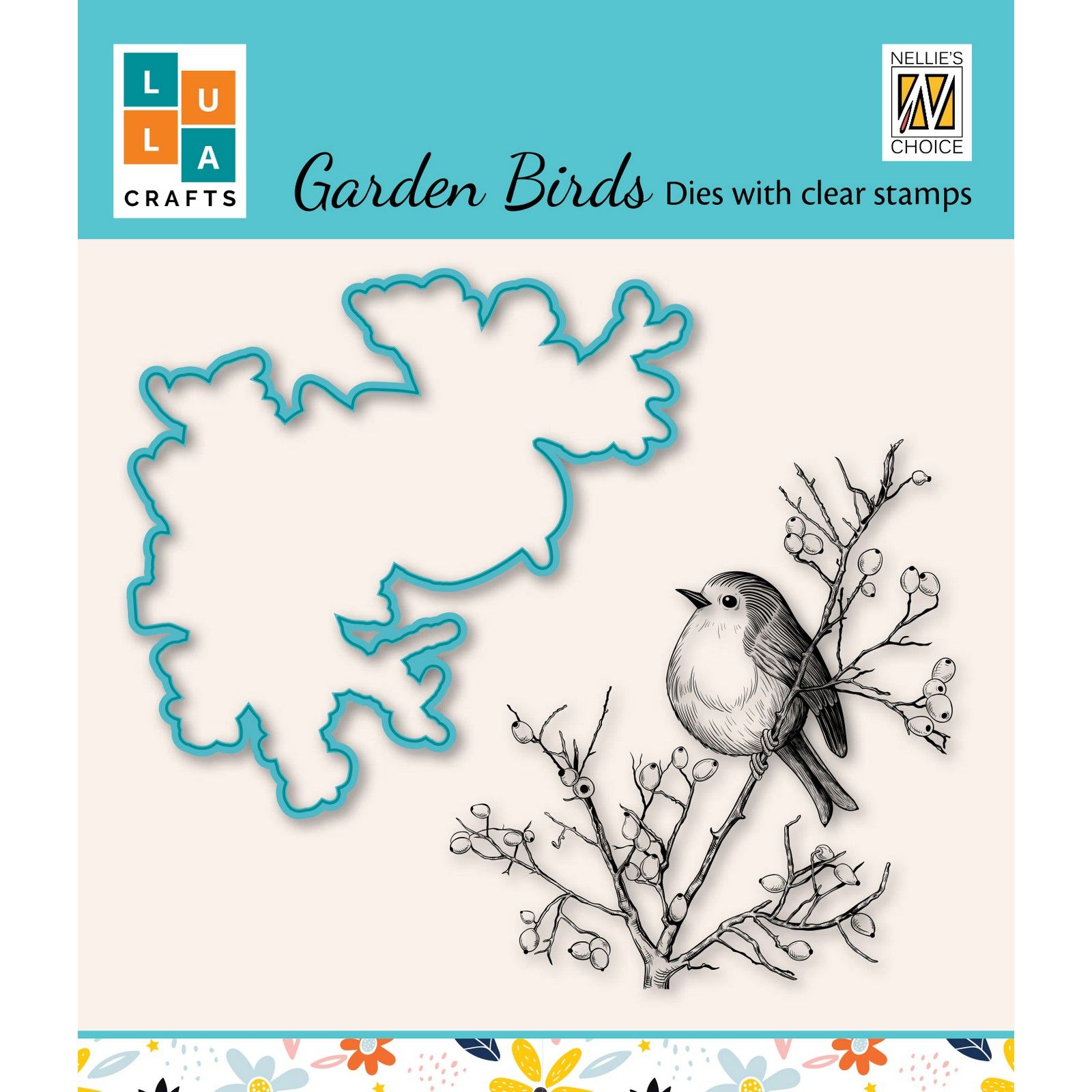 Nellie's Choice • Snellen Design Diecut & Clear Stempel Sets Birds Serie Garden Birds-5