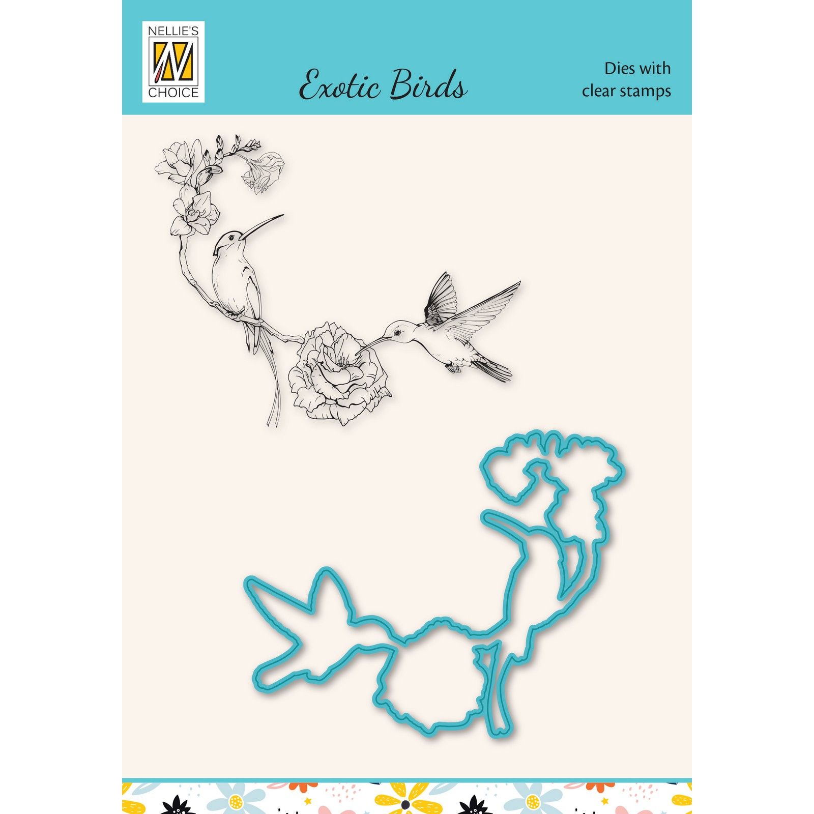 Nellie's Choice • Cutting Die & Clear Stamp Exotic Birds Serie Hummingbird