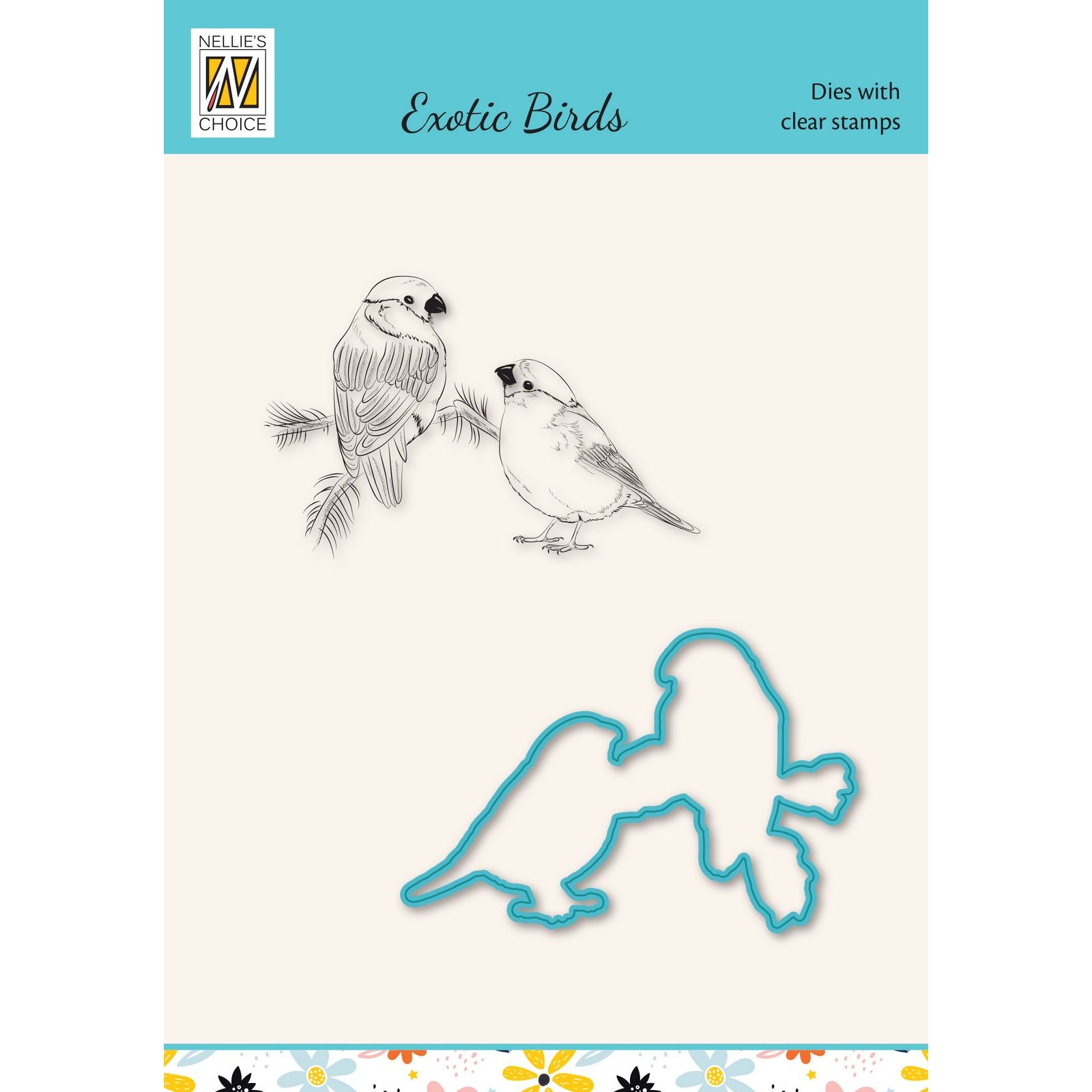 Nellie's Choice • Snellen Design Diecut & Clear Stempel Sets Exotic Birds Serie: Sporophila