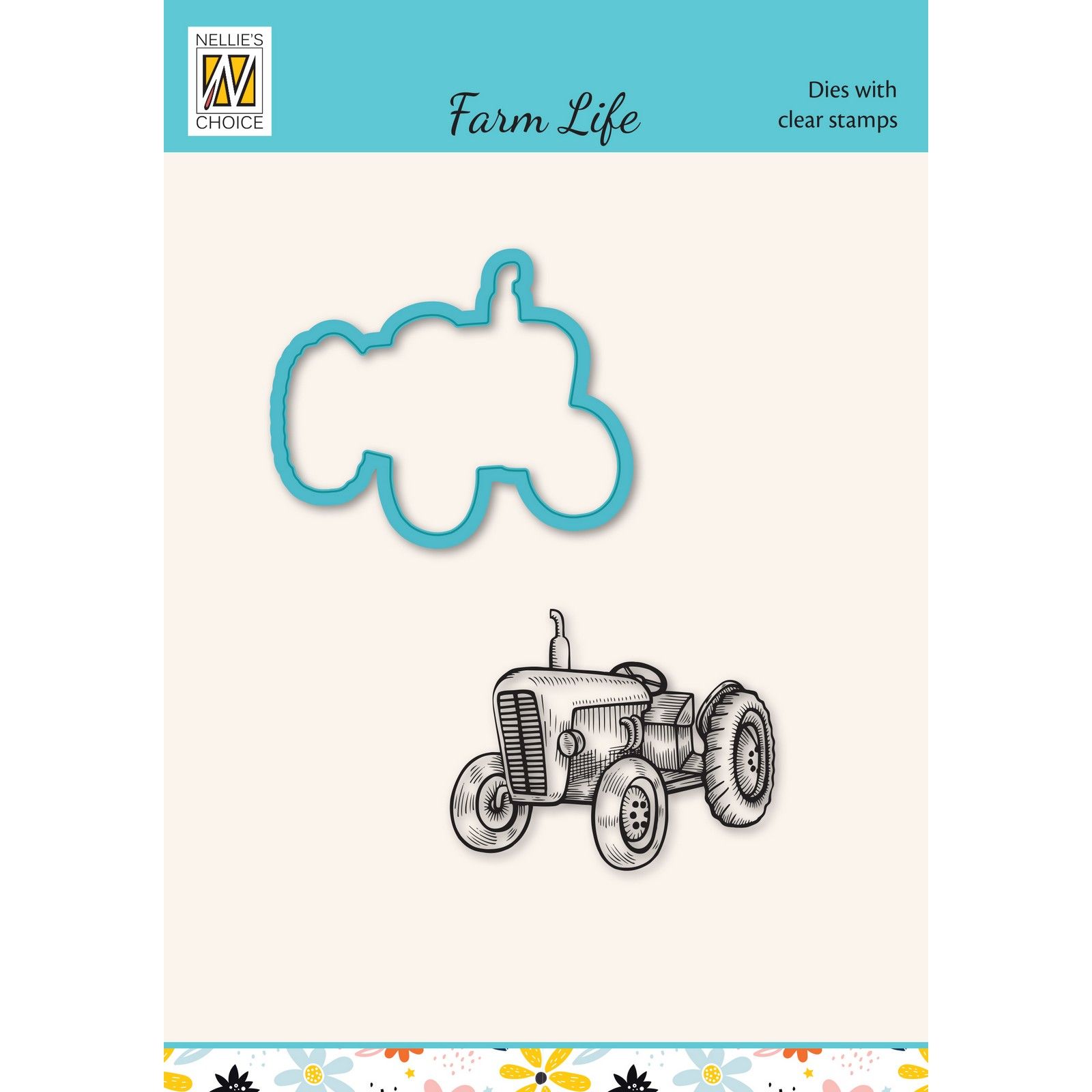 Nellie's Choice • Cutting Die & Clear Stamp Farm Life Tracteur