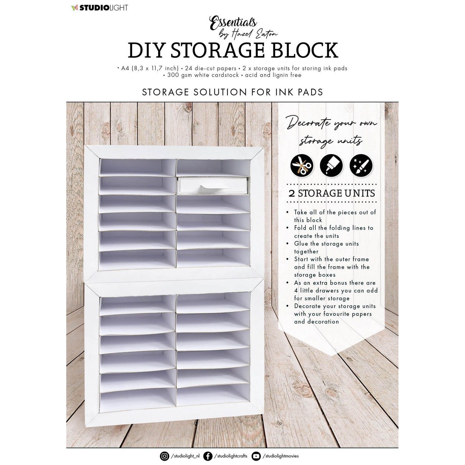 Studio Light • Essentials DIY Storage Block for Ink Pads
