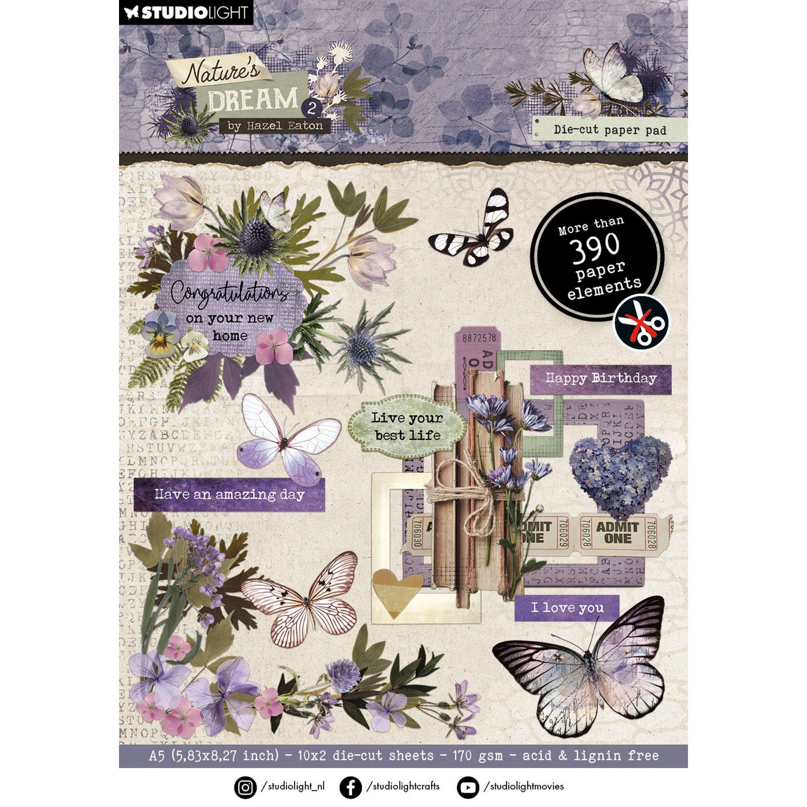 Studio Light • Nature's Dream 2 Die-cut Paper Pad Paper Elements