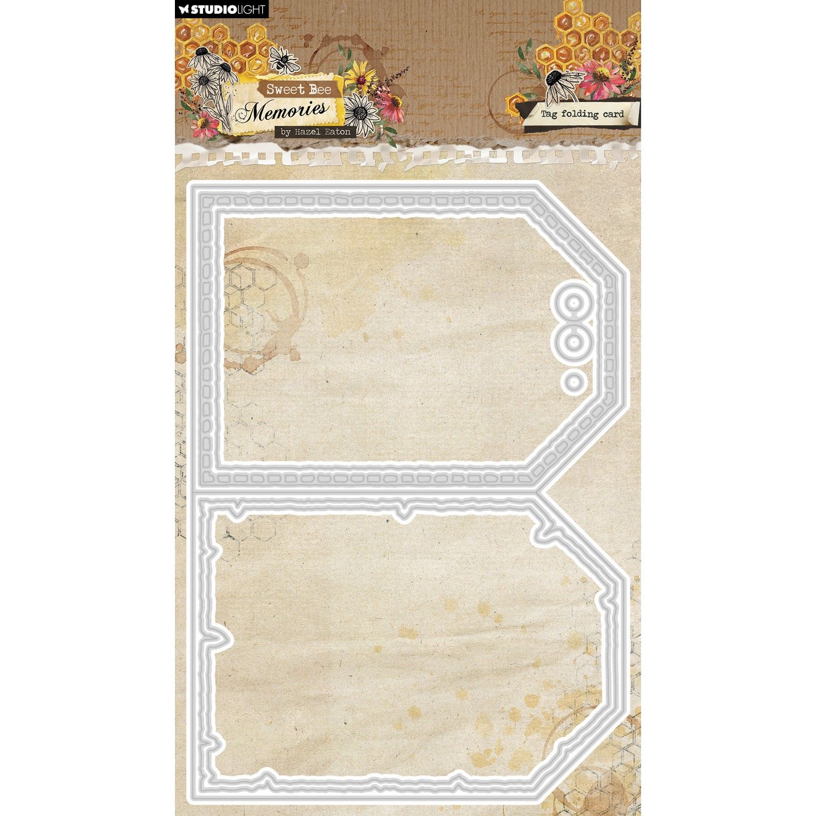 Studio Light • Sweet Bee Memories Cutting Dies Tag Folding Card