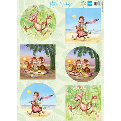 Marianne Design • Feuille de découpe Hetty's Monkeys 1pc