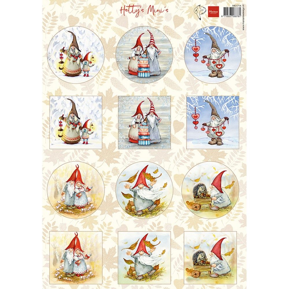 Marianne Design • Decoupage Hetty's Mini's Gnomes