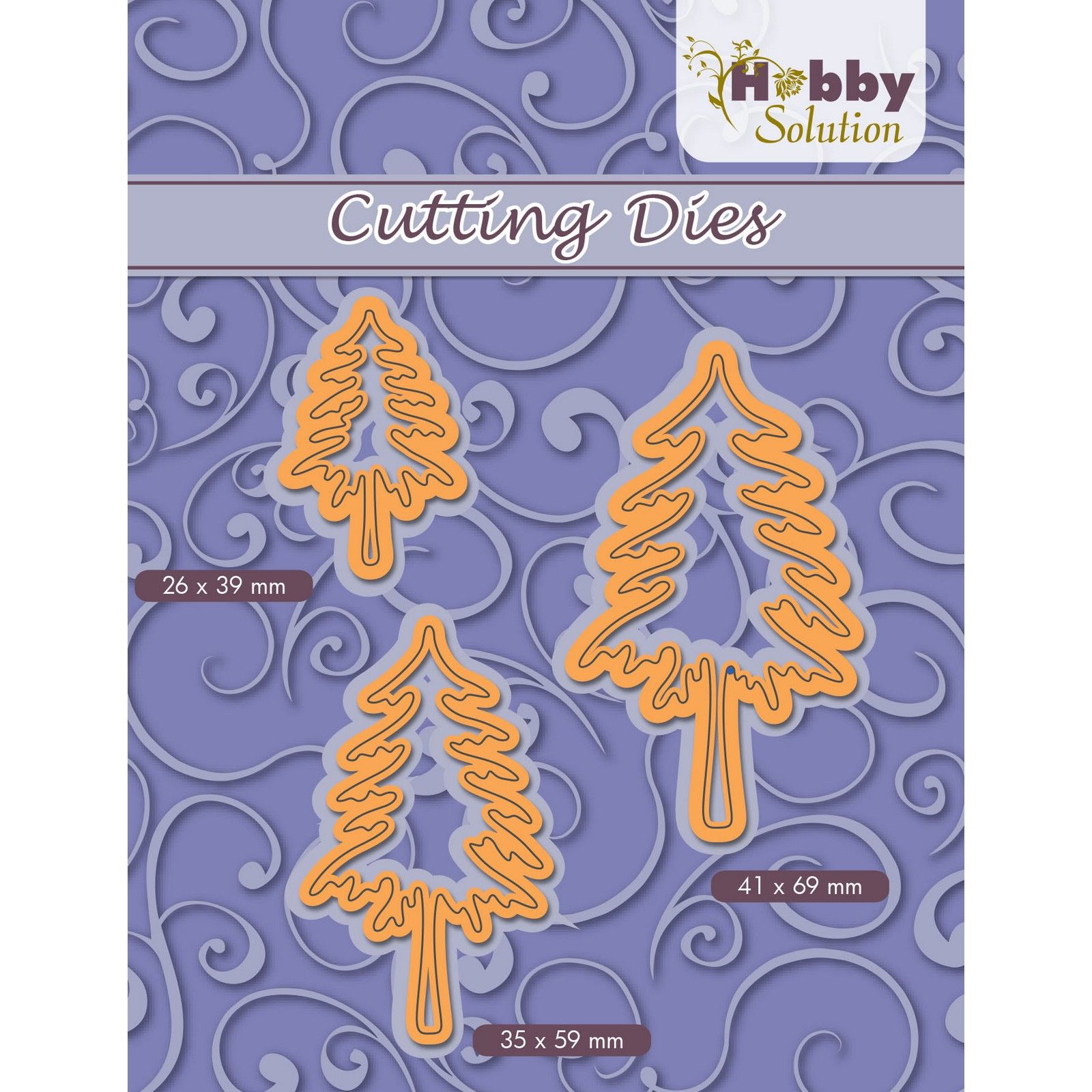 Hobby Solution • Dies 3-Pinetrees 26x39+35x59+41x69mm