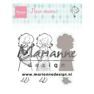 Marianne Design • Tampons transparent & matrice de découpe Hetty's New mom