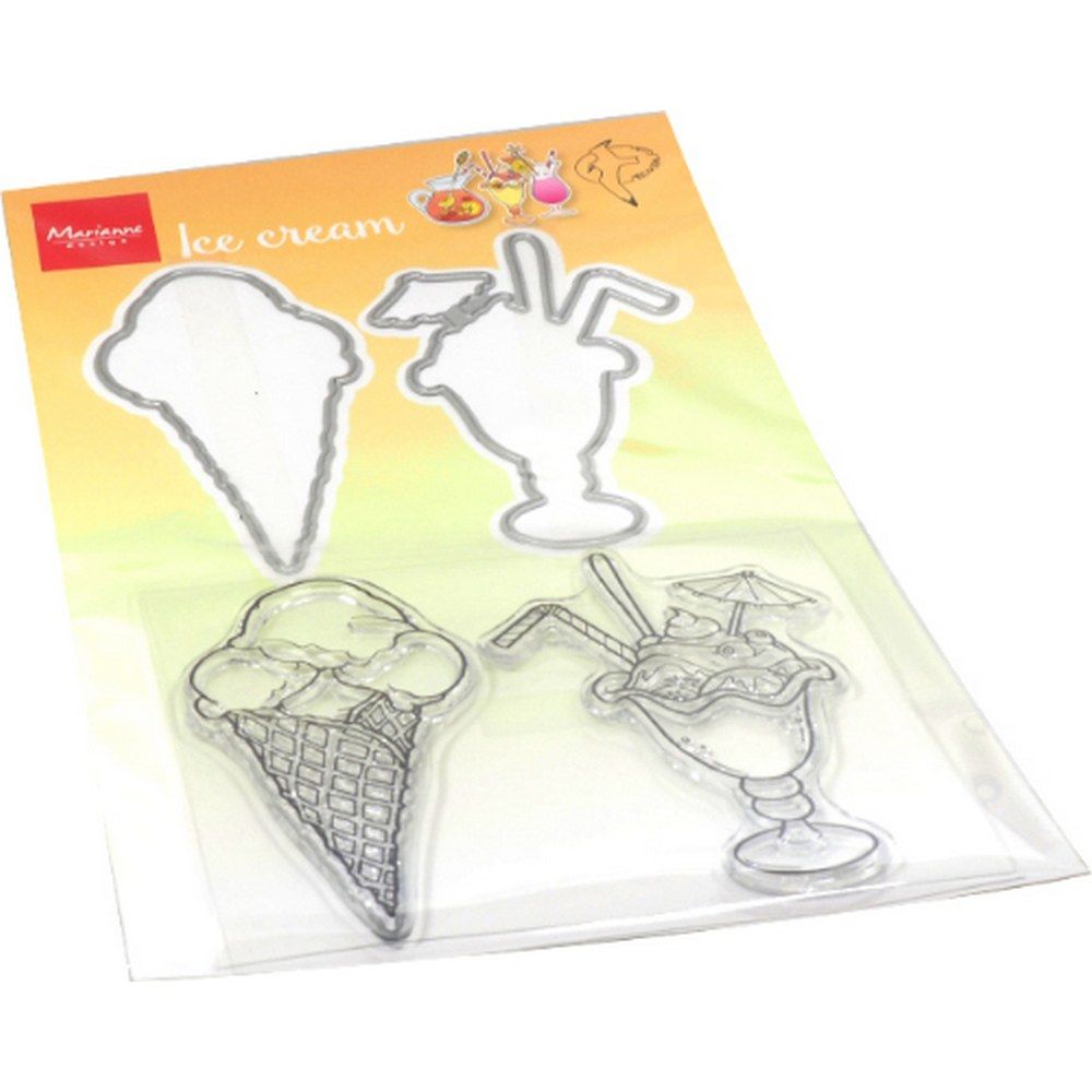 Marianne Design • Timbri in silicone & fustelle da taglio Hetty's ice cream