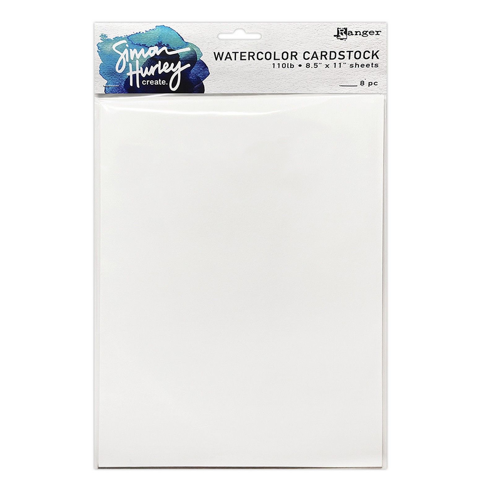 Ranger • Simon Hurley Create. Smooth Watercolor Cardstock 8pcs