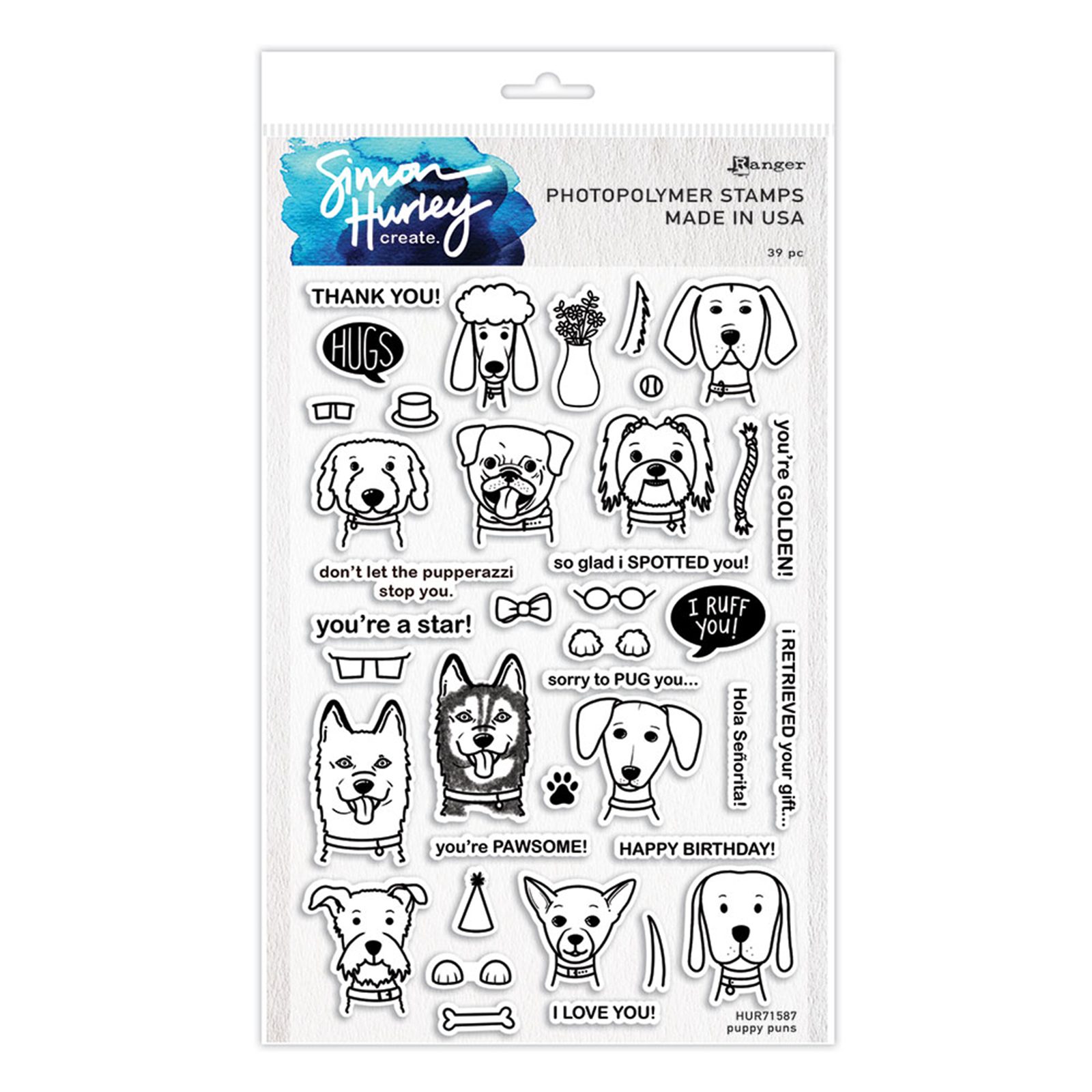 Ranger • Photopolymer stamp Puppy puns