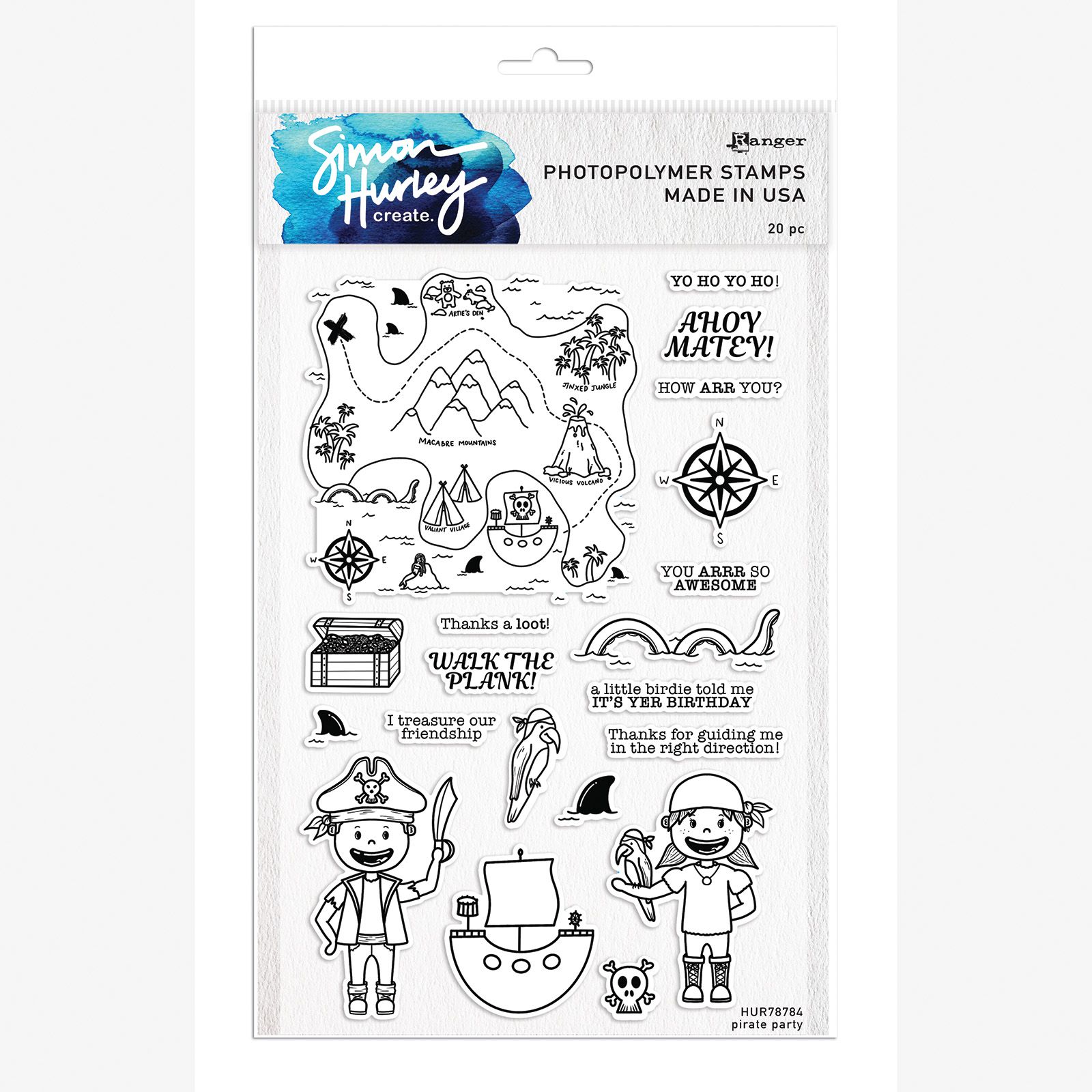 Ranger • Simon Hurley Create. Photopolymer Stamp Pirate Party