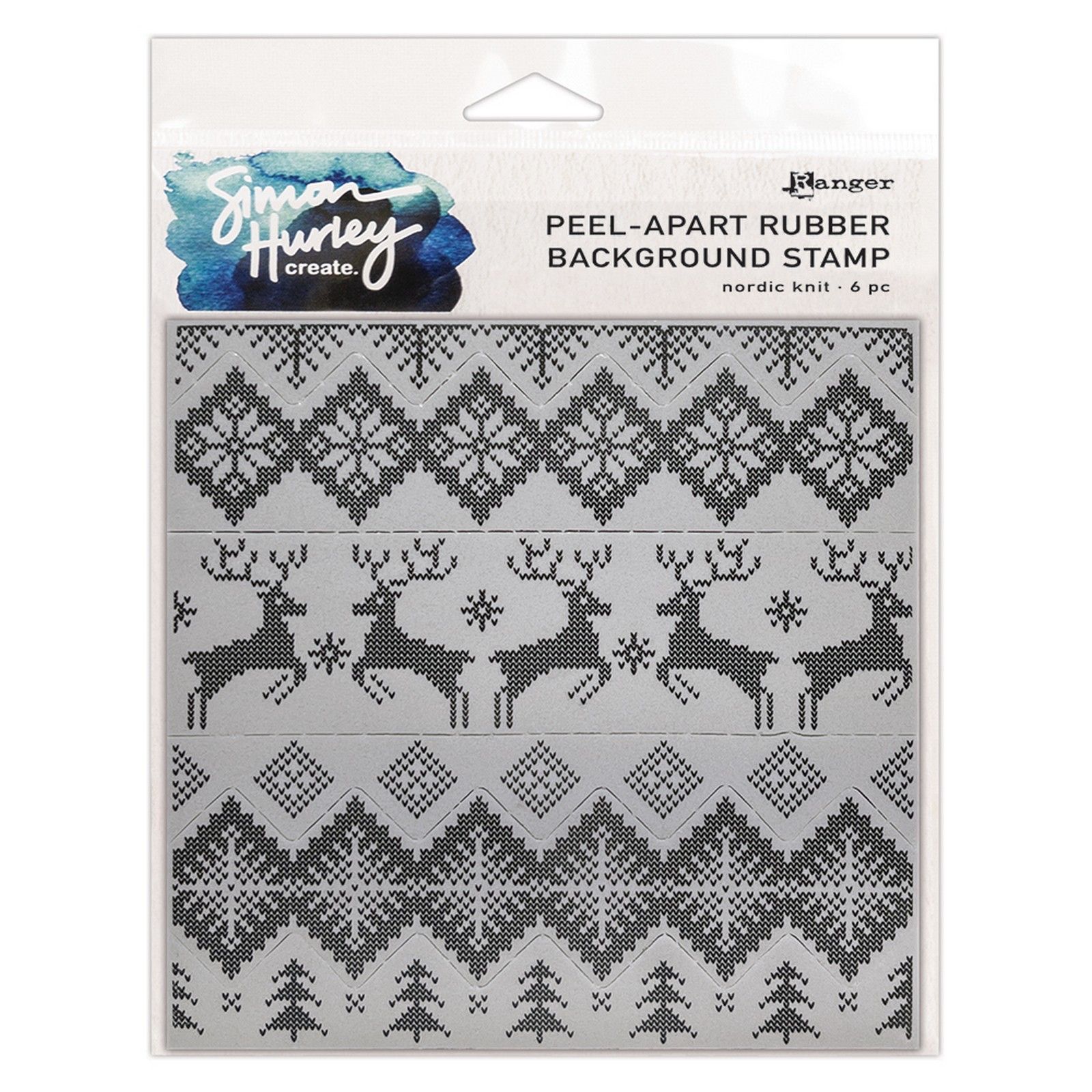 Ranger • Simon Hurley create. Background Stamp Nordic Knit 15,2x15,2cm