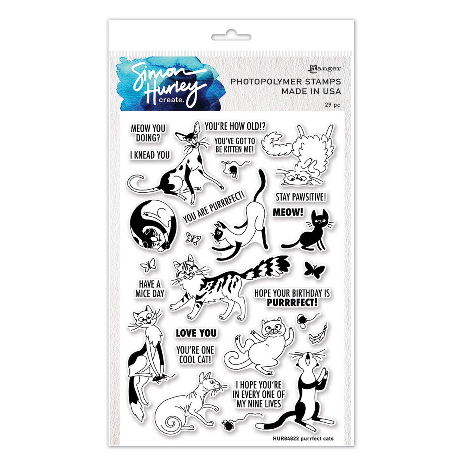 Ranger • Simon Hurley create. Clear Stamp Set Purrfect Cats