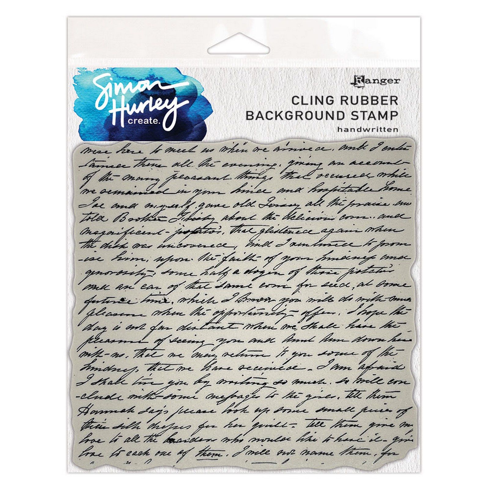 Ranger • Simon Hurley Create Cling Background Stamp Handwritten