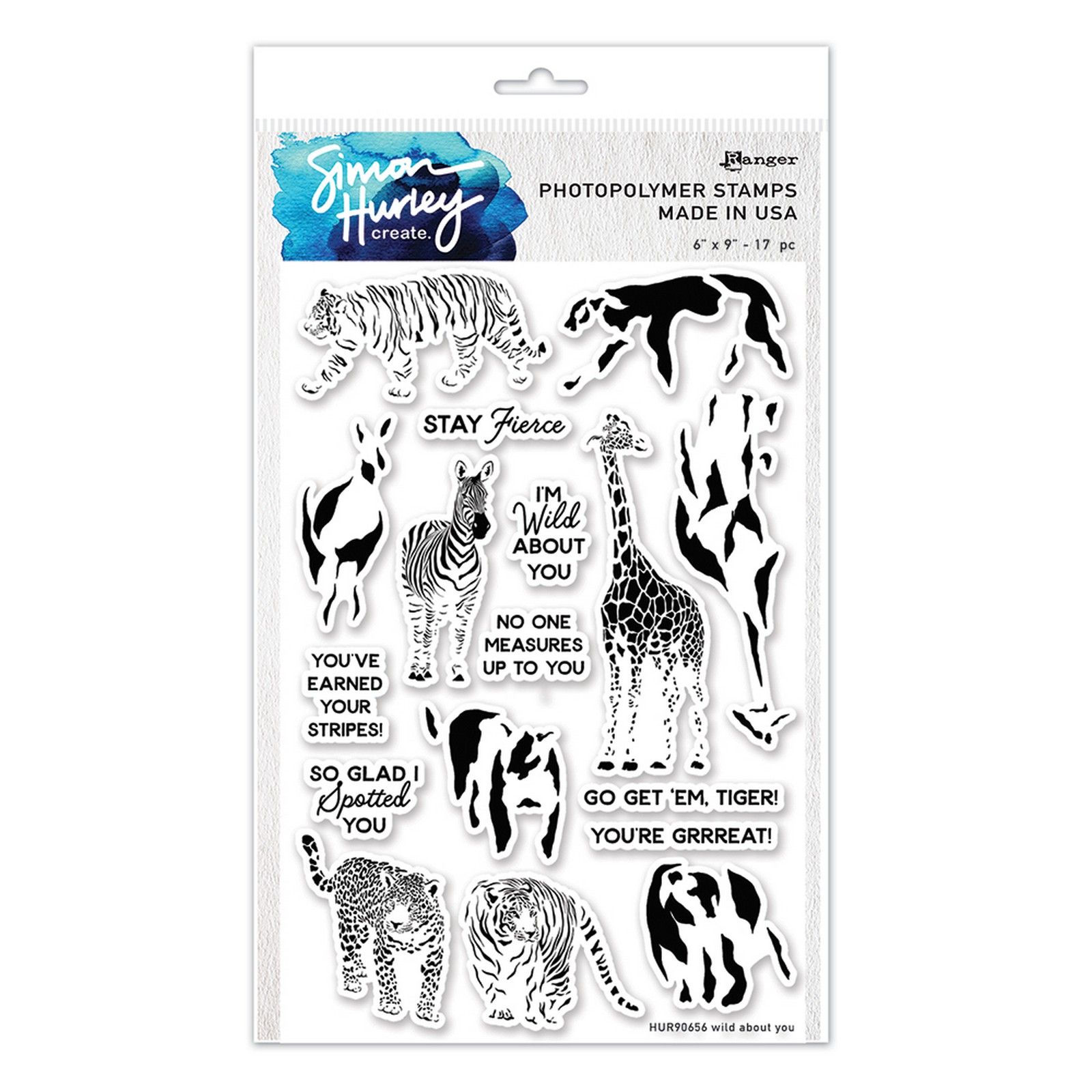 Ranger • Simon Hurley create. Photopolymer Stamps Wild About You