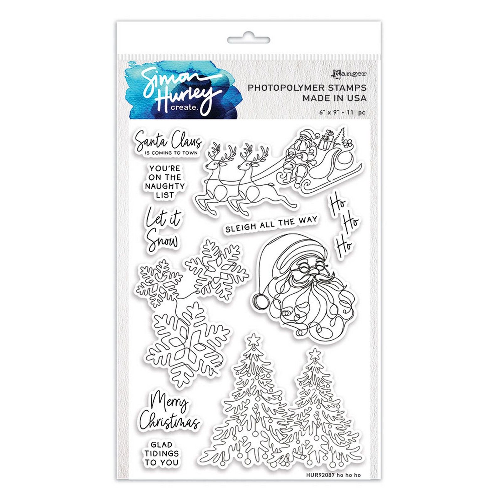 Ranger • Simon Hurley Create. Photopolymer Stamps Ho Ho Ho