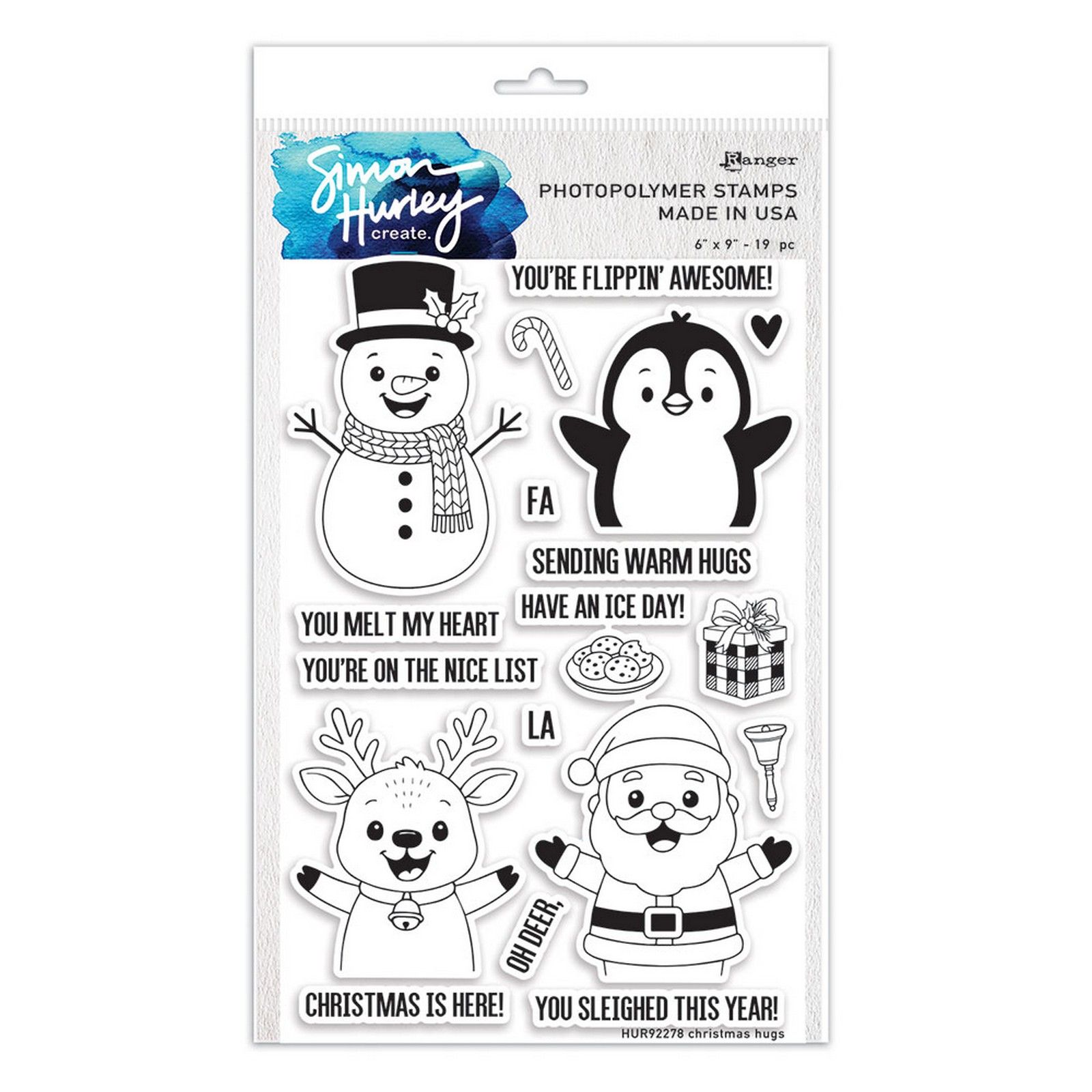 Ranger • Simon Hurley Create. Photopolymer Stamps Christmas Hugs