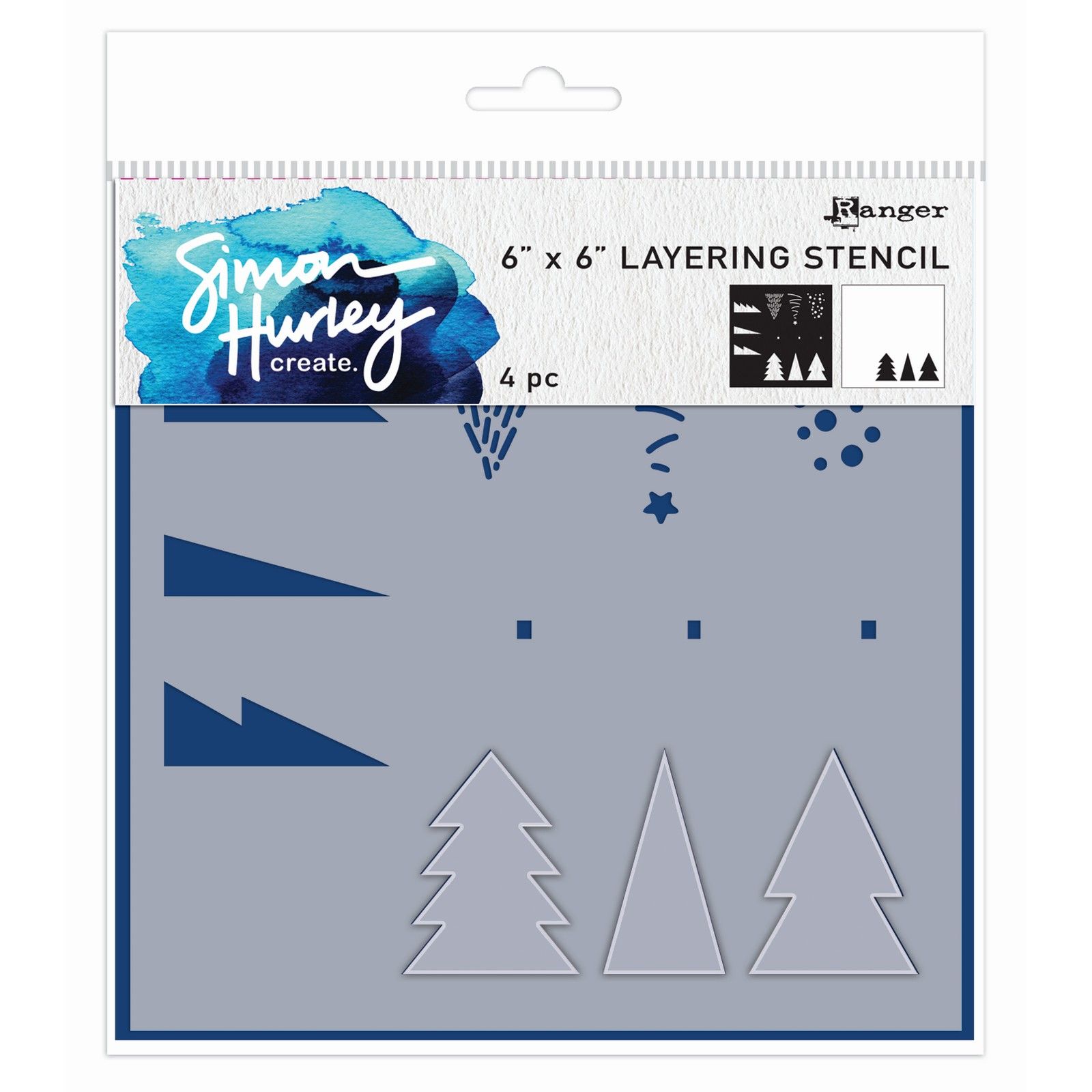 Ranger • Simon Hurley create. Layering Stencils Mod Christmas Trees