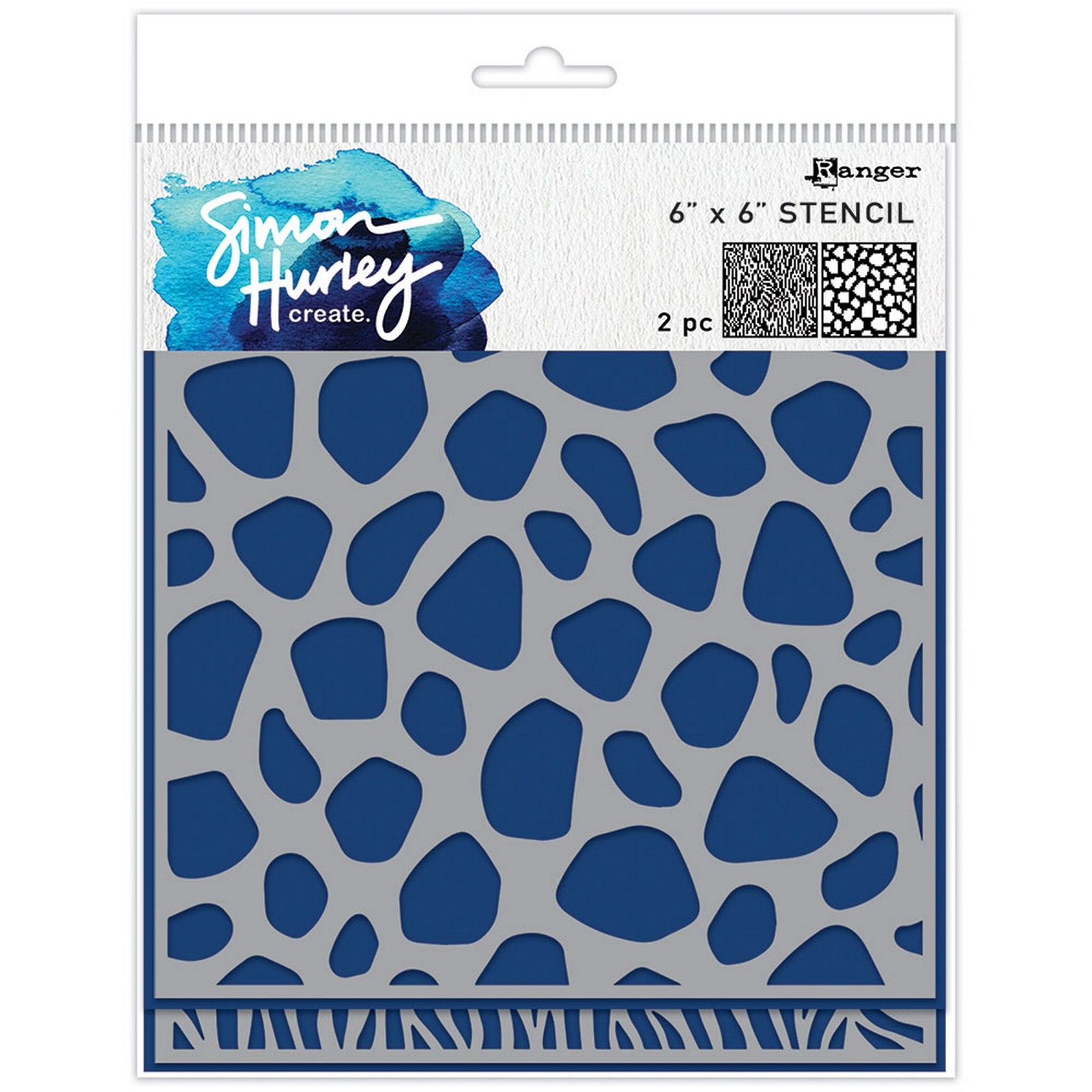 Ranger • Simon Hurley create. Stencils Animal Prints 2pcs
