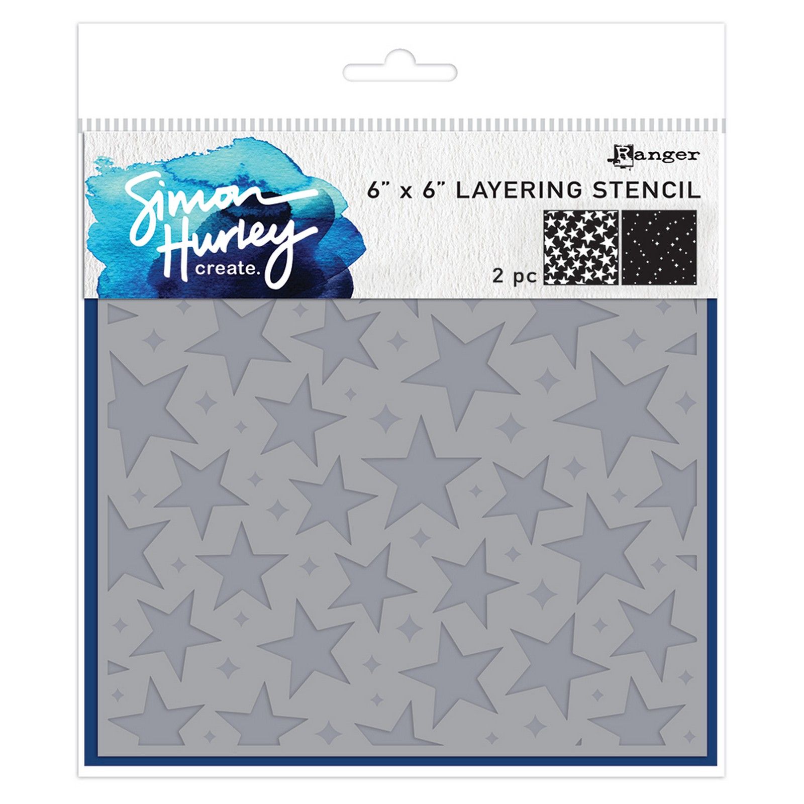 Ranger • Simon Hurley create. Layering Stencils Sparkling Stars 2pcs