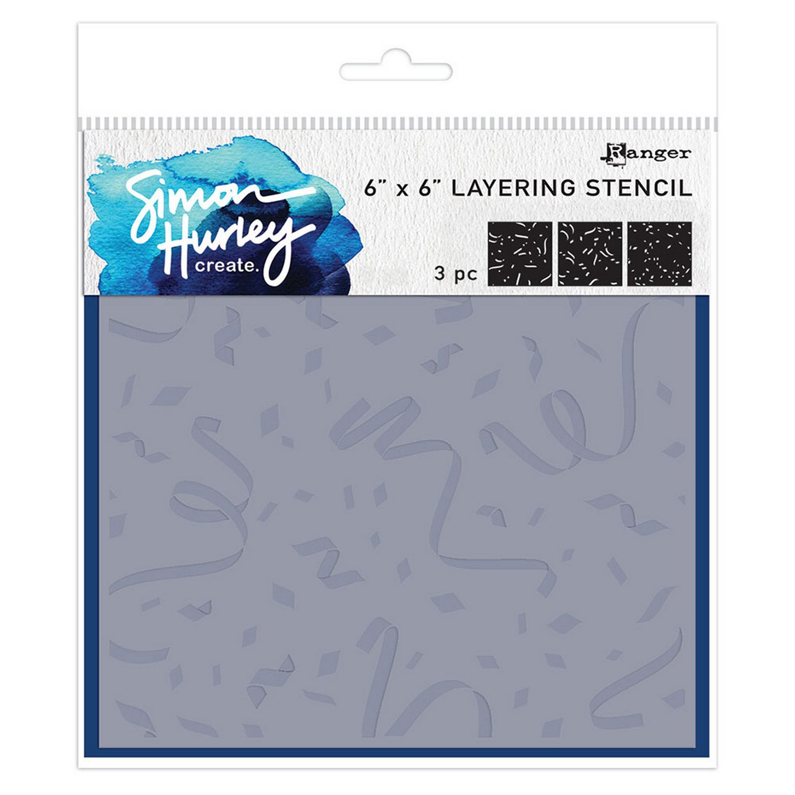 Ranger • Simon Hurley create. Stencils Cue The Confetti 3 Pieces
