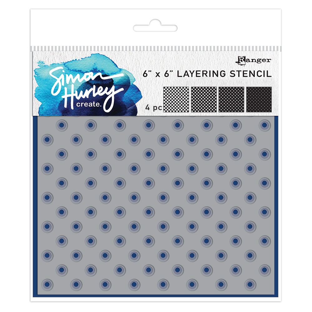 Ranger • Simon Hurley create. Stencils Polka Dots 4 Pieces