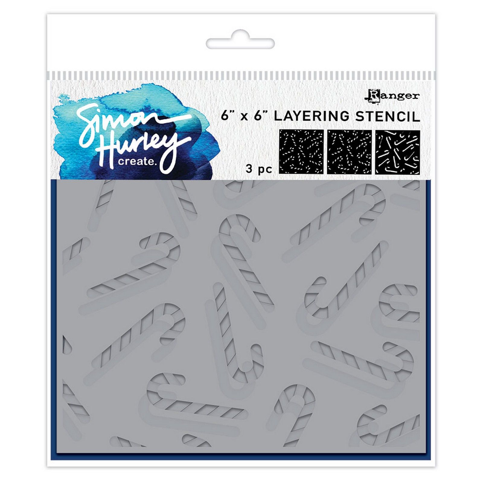 Ranger • Simon Hurley create. Stencils Candy Cane 3pieces