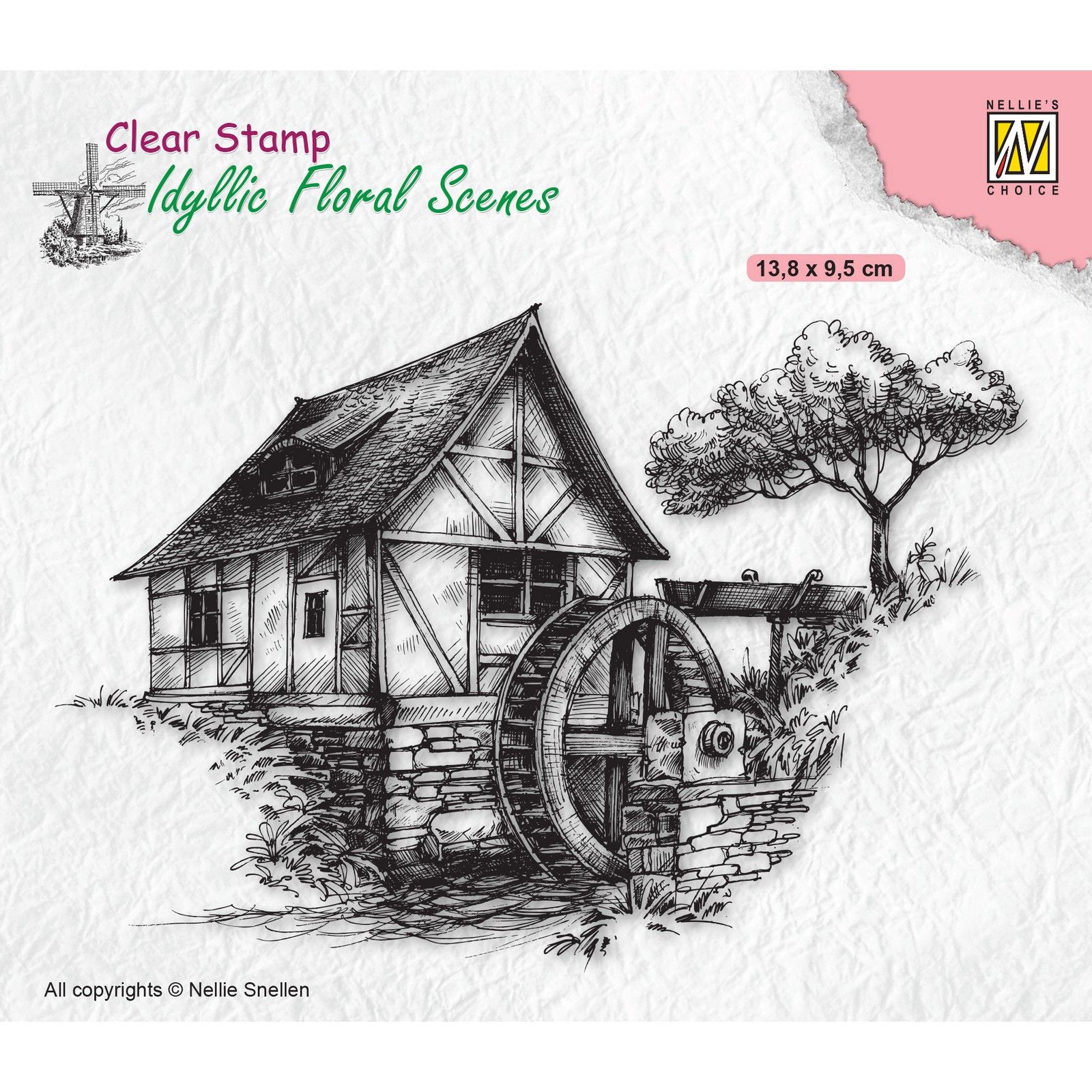 Nellie's Choice • Idyllic Floral Scenes Clear Stempel Watermill