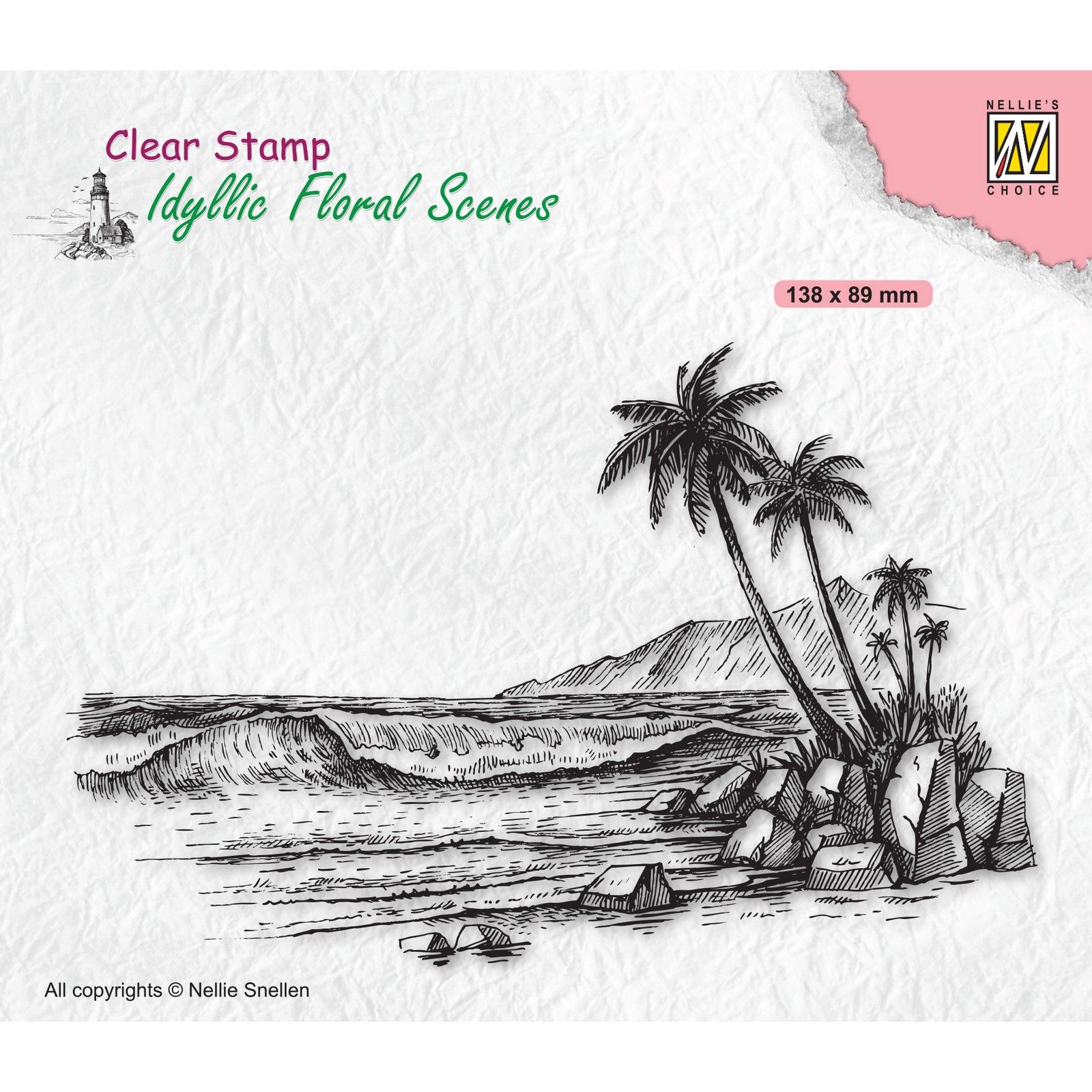 Nellie's Choice • Idyllic Floral Scenes Clear Stempel Tropical Coast