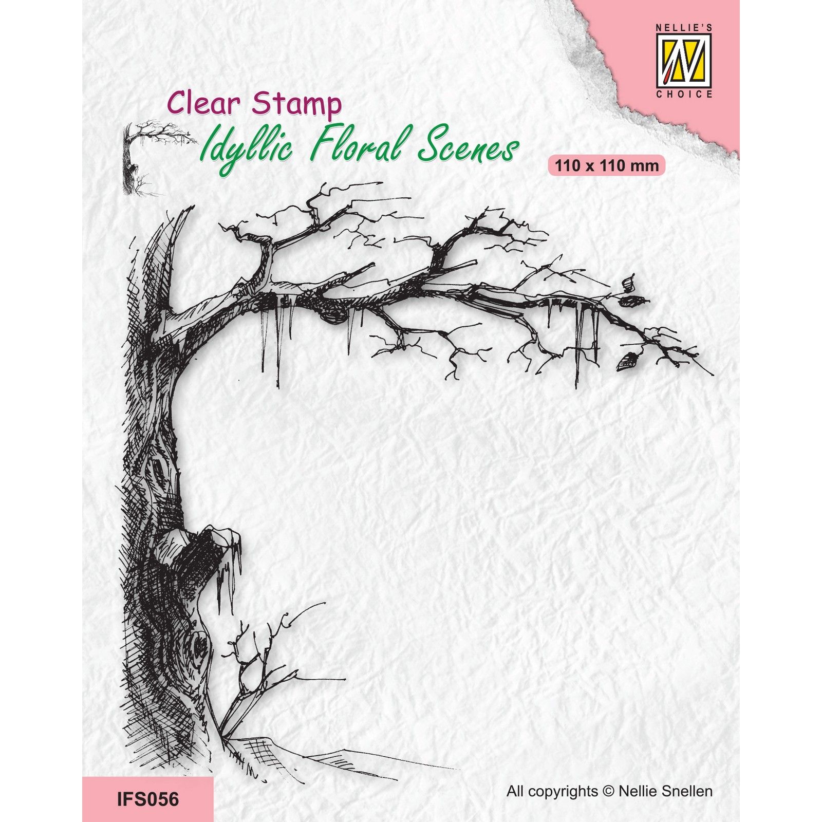 Nellie's Choice • Idyllic Floral Scenes Clear Stempel Icy Tree