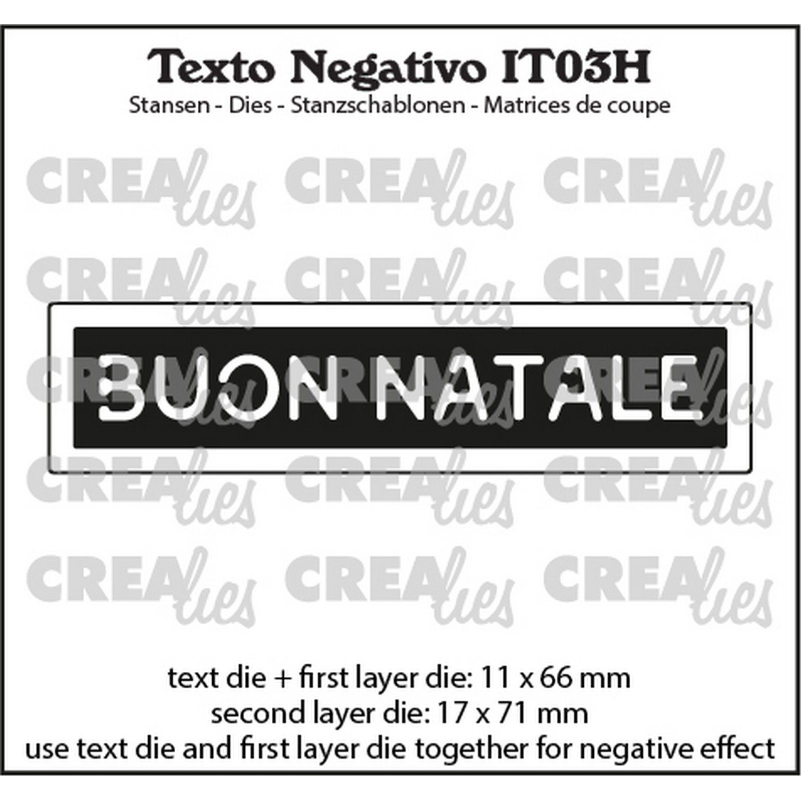 Crealies • Texto Negativo It: Buon Natale (Horizontaal)