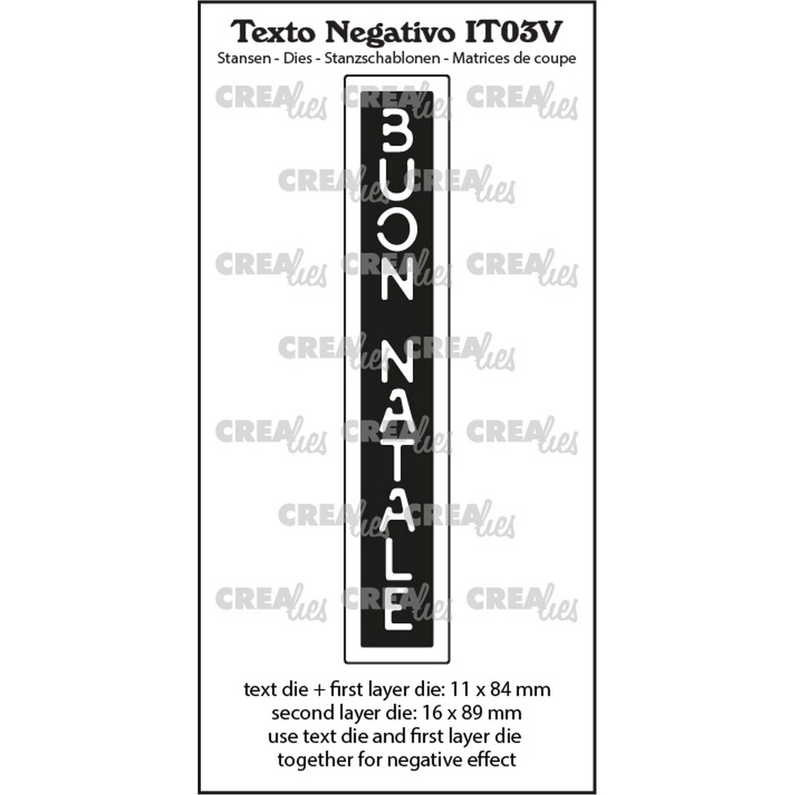 Crealies • Texto Negativo It: Buon Natale (Vertical)