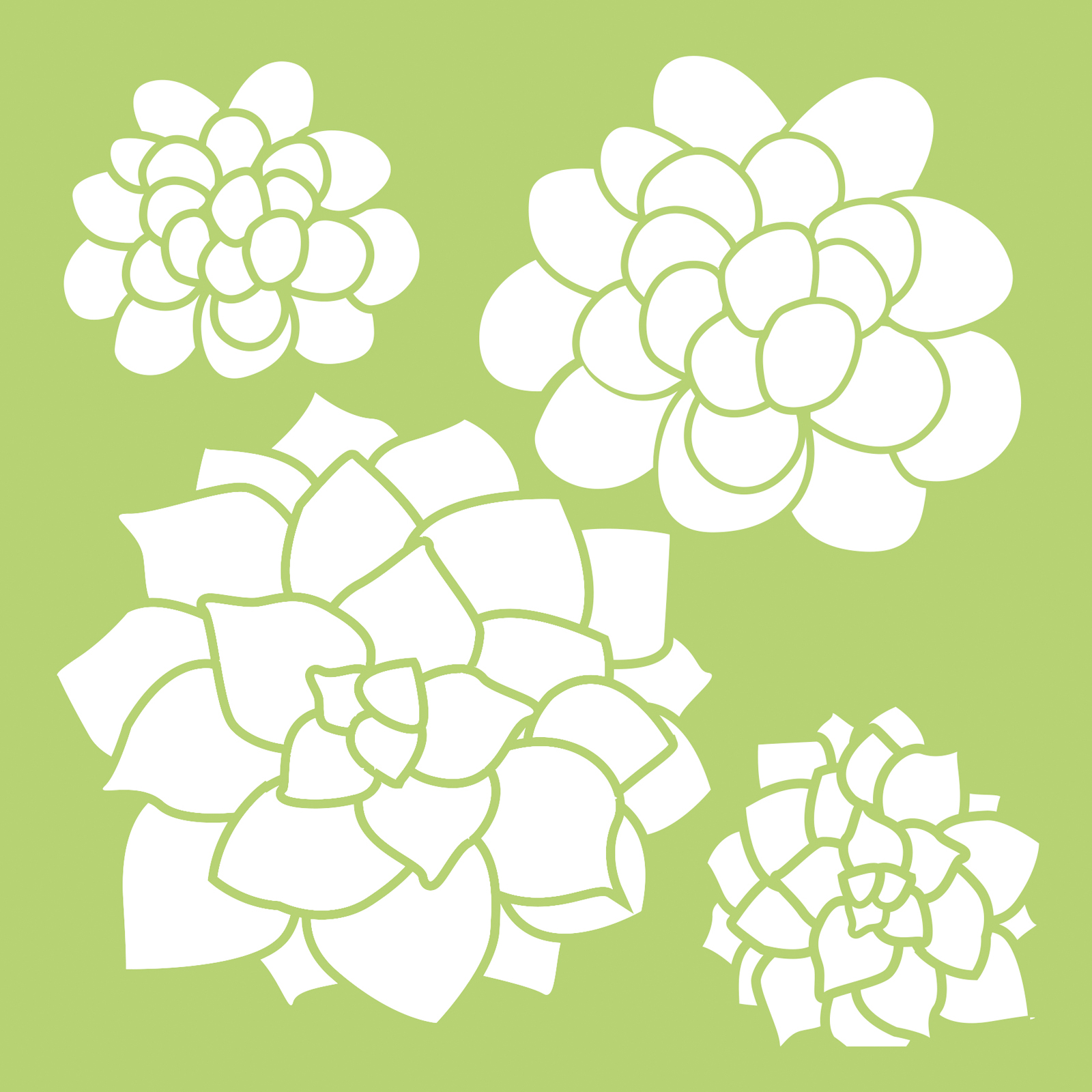 Kaisercraft • Designer Template 15,2x15,2cm Succulents