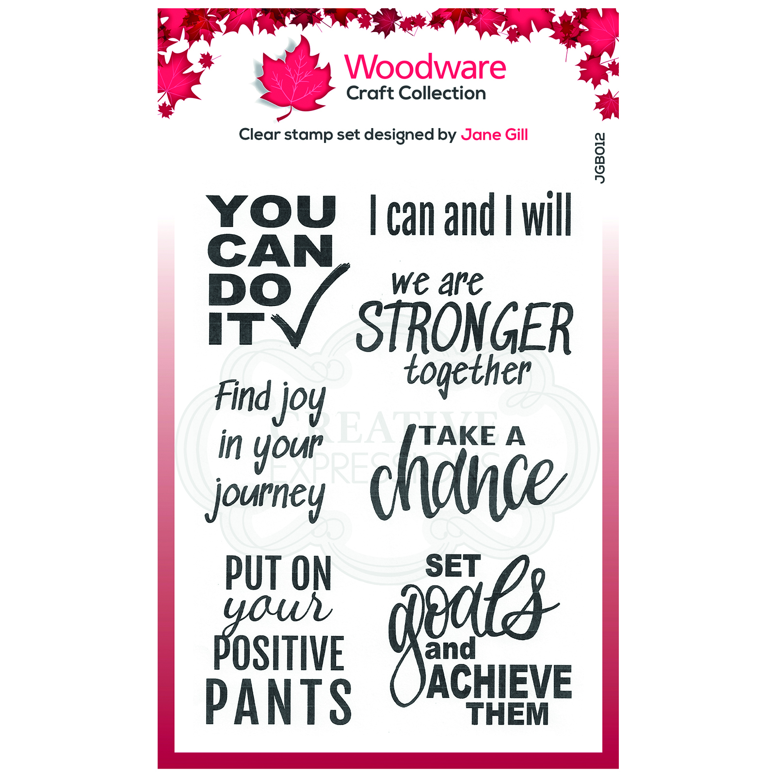 Woodware • Clear stamp singles You can do it!