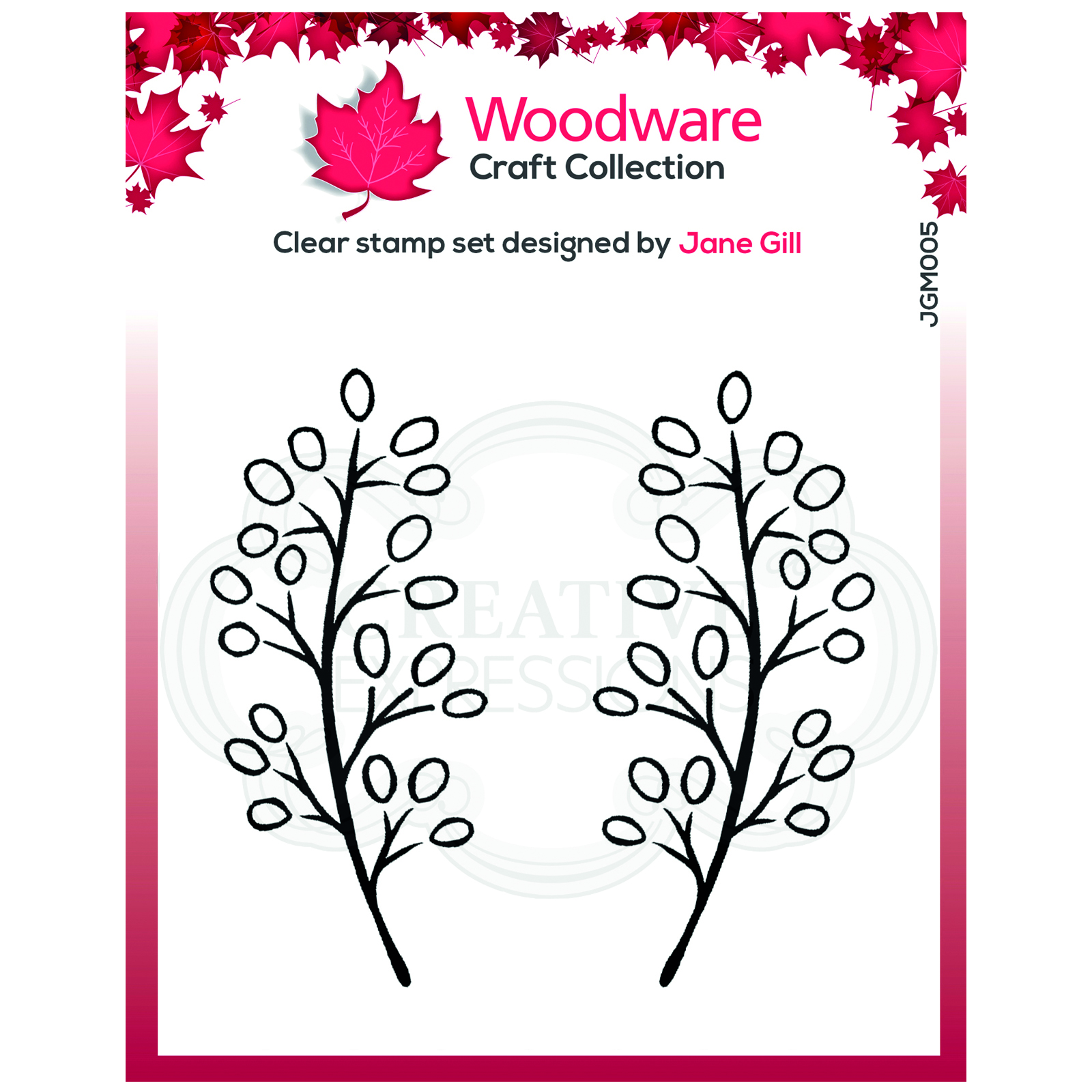 Woodware • Clear stamp singles Carla leaf