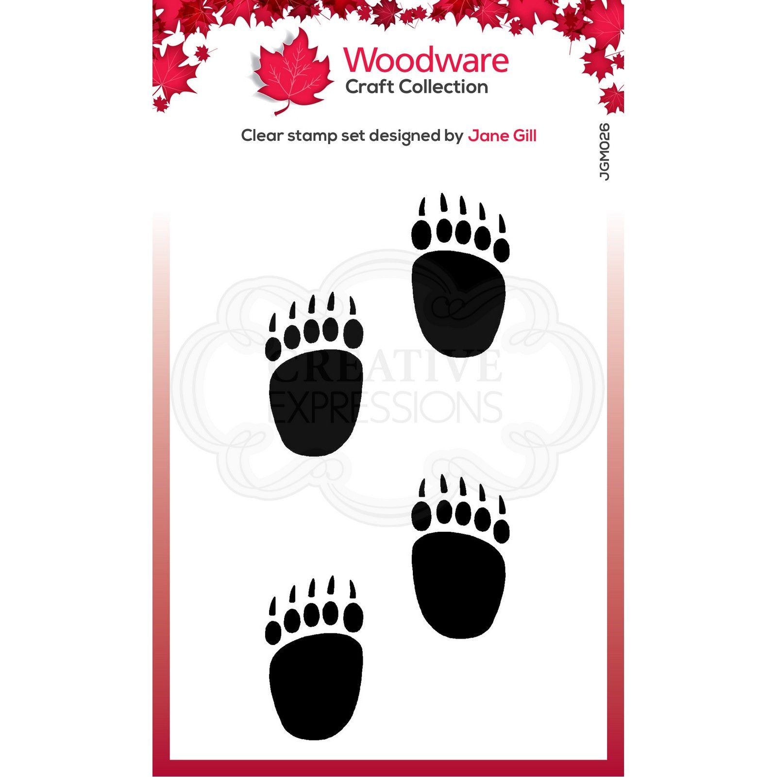 Woodware • Festive fuzzies clear singles timbri Mini polar bear paws