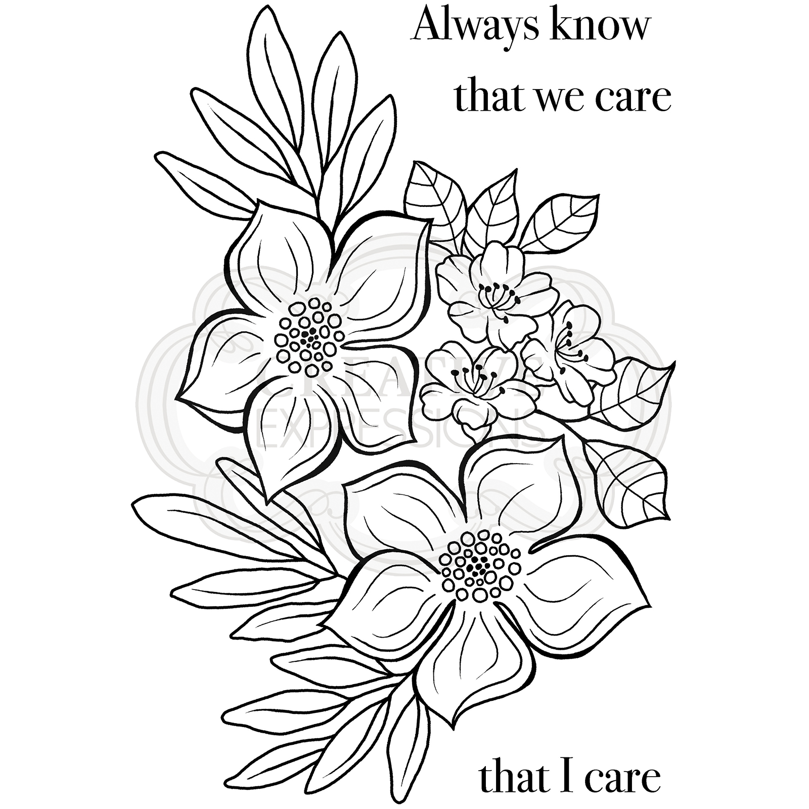 Woodware • Clear stamp set Blooming lovely