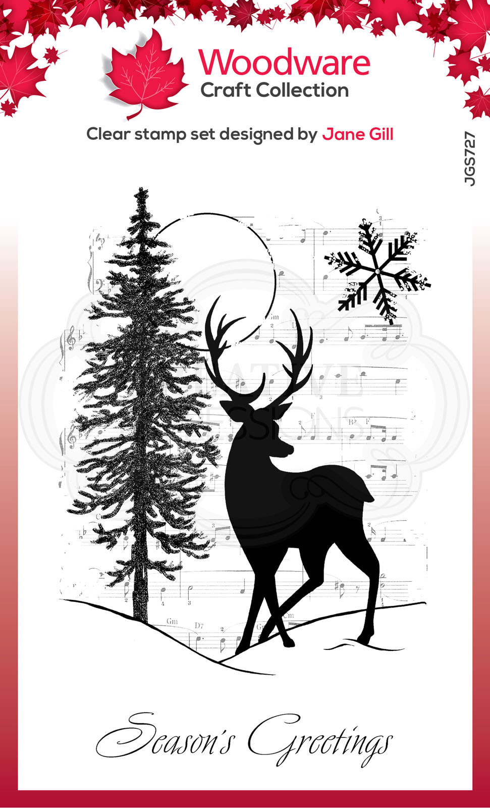 Woodware • Clear stamp musical deer