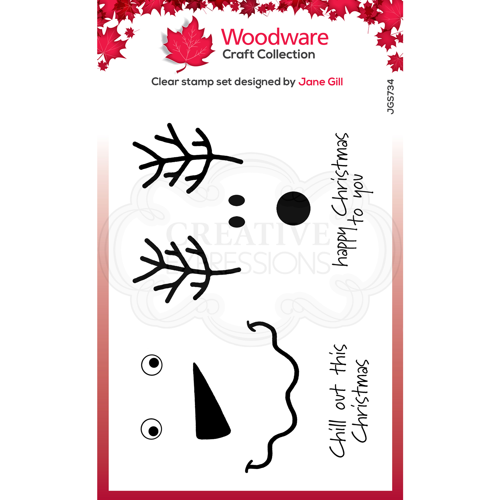 Woodware • Clear stamp festive faces