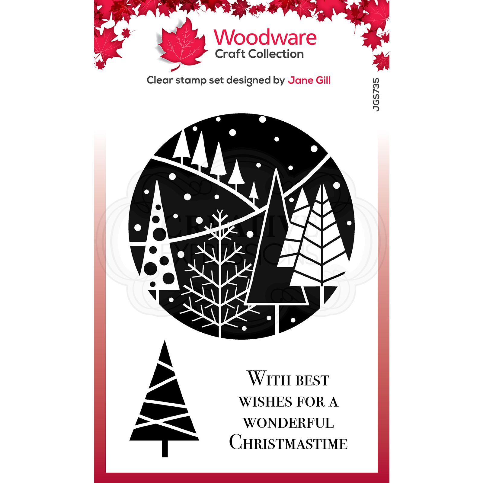 Woodware • Clear stamp Festive circle