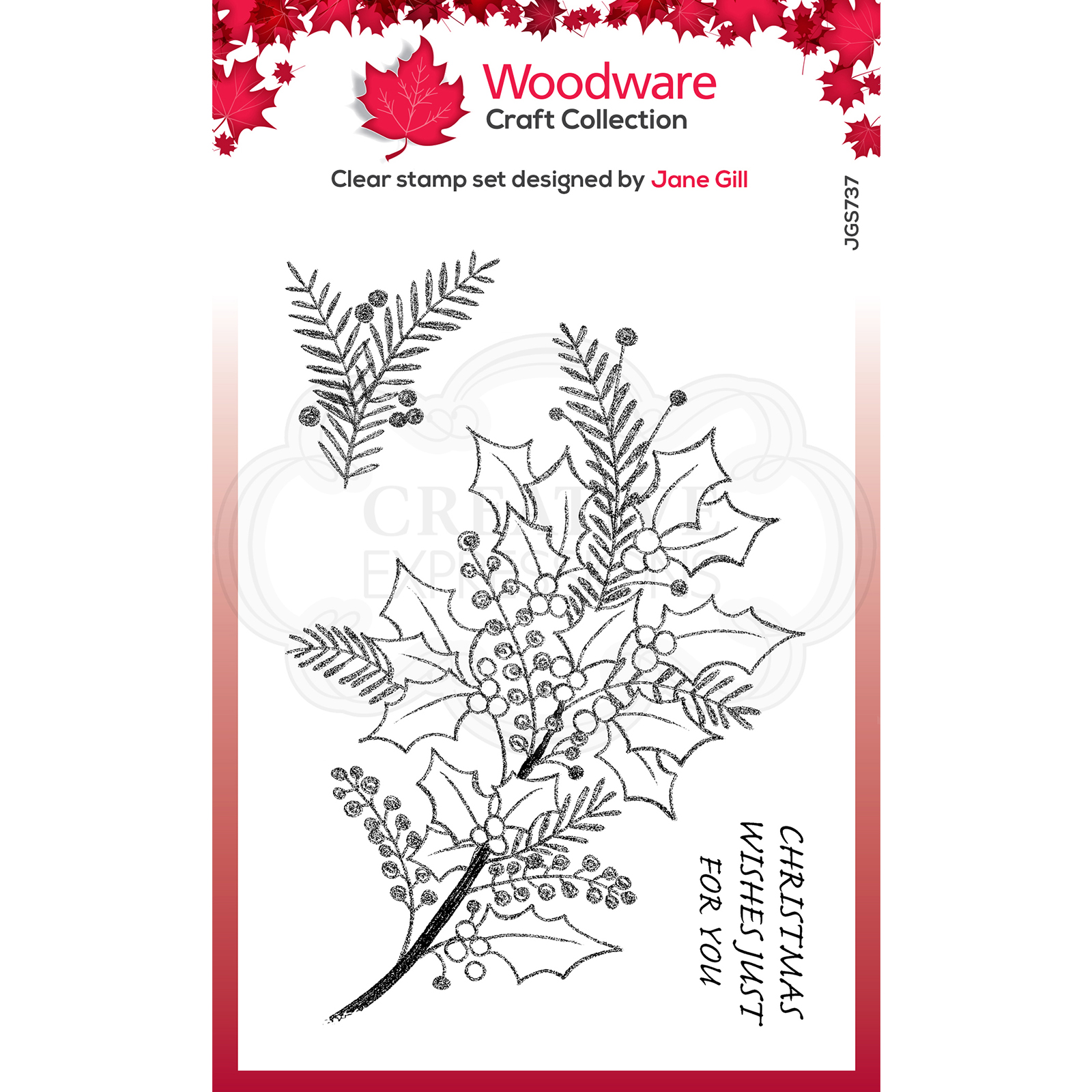 Woodware • Clear stamp Sketchy sprigs