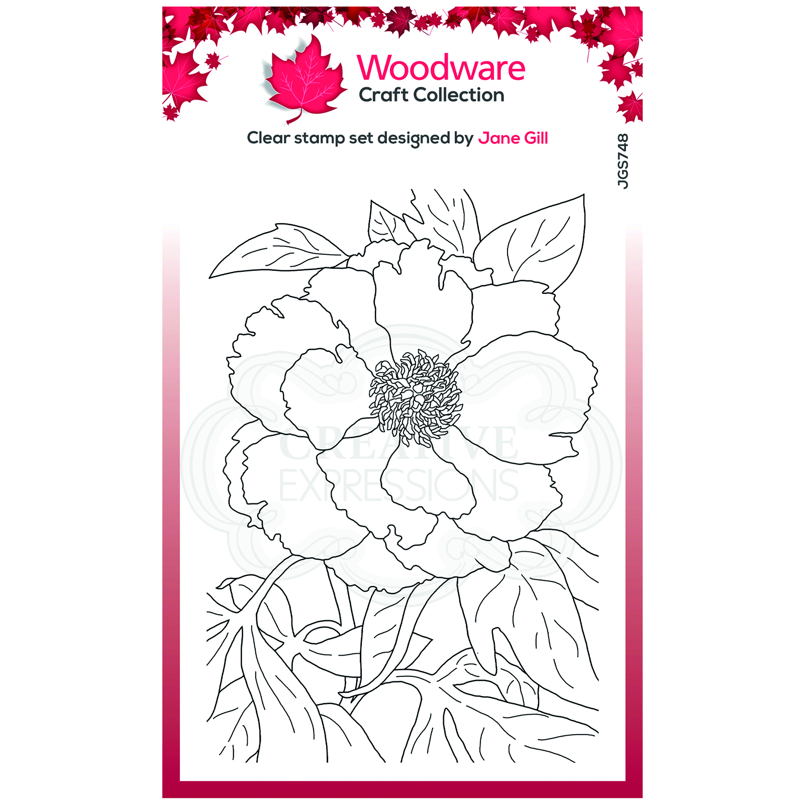 Woodware • Clear stempel singles Peony