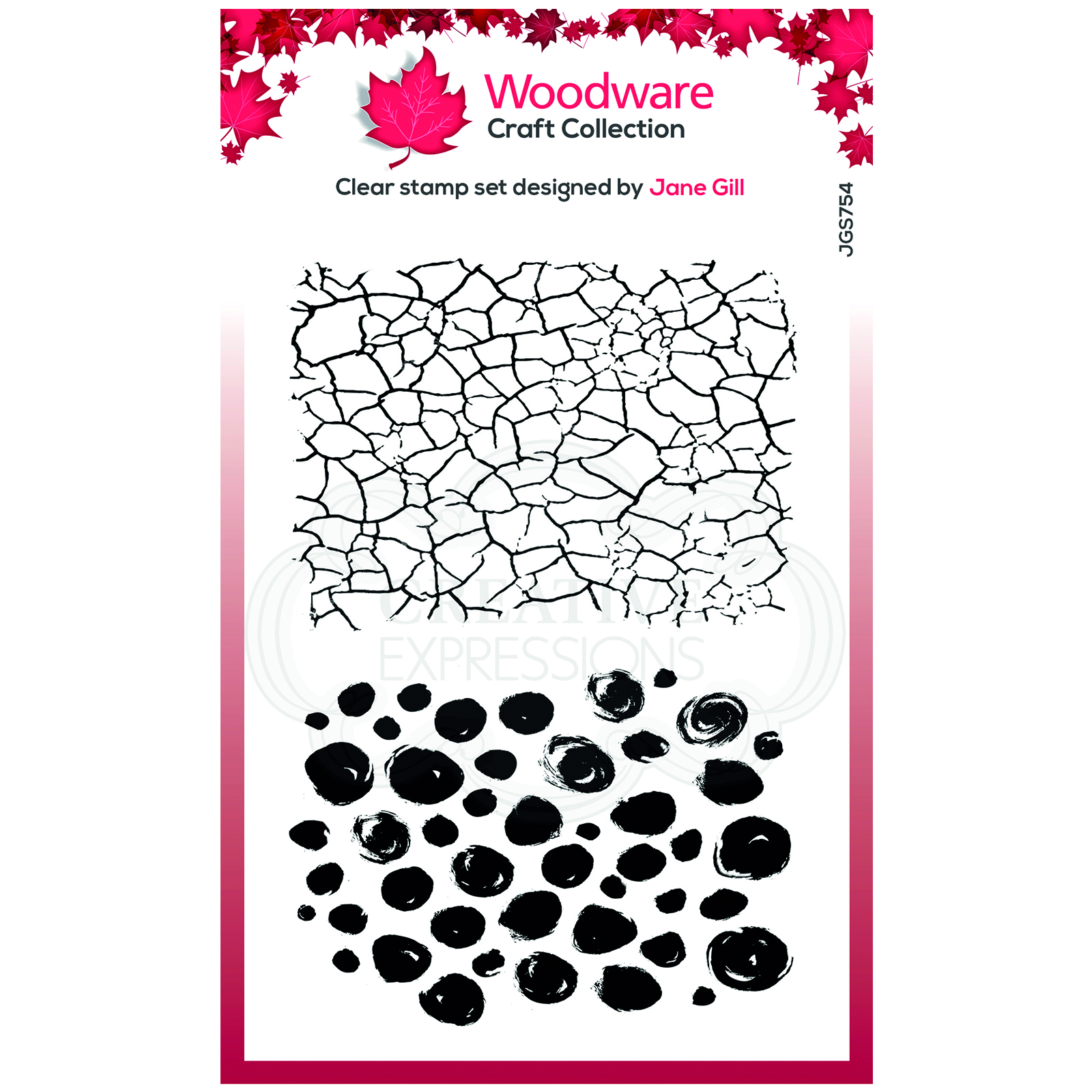 Woodware • Clear stamp singles Crackles & Dots