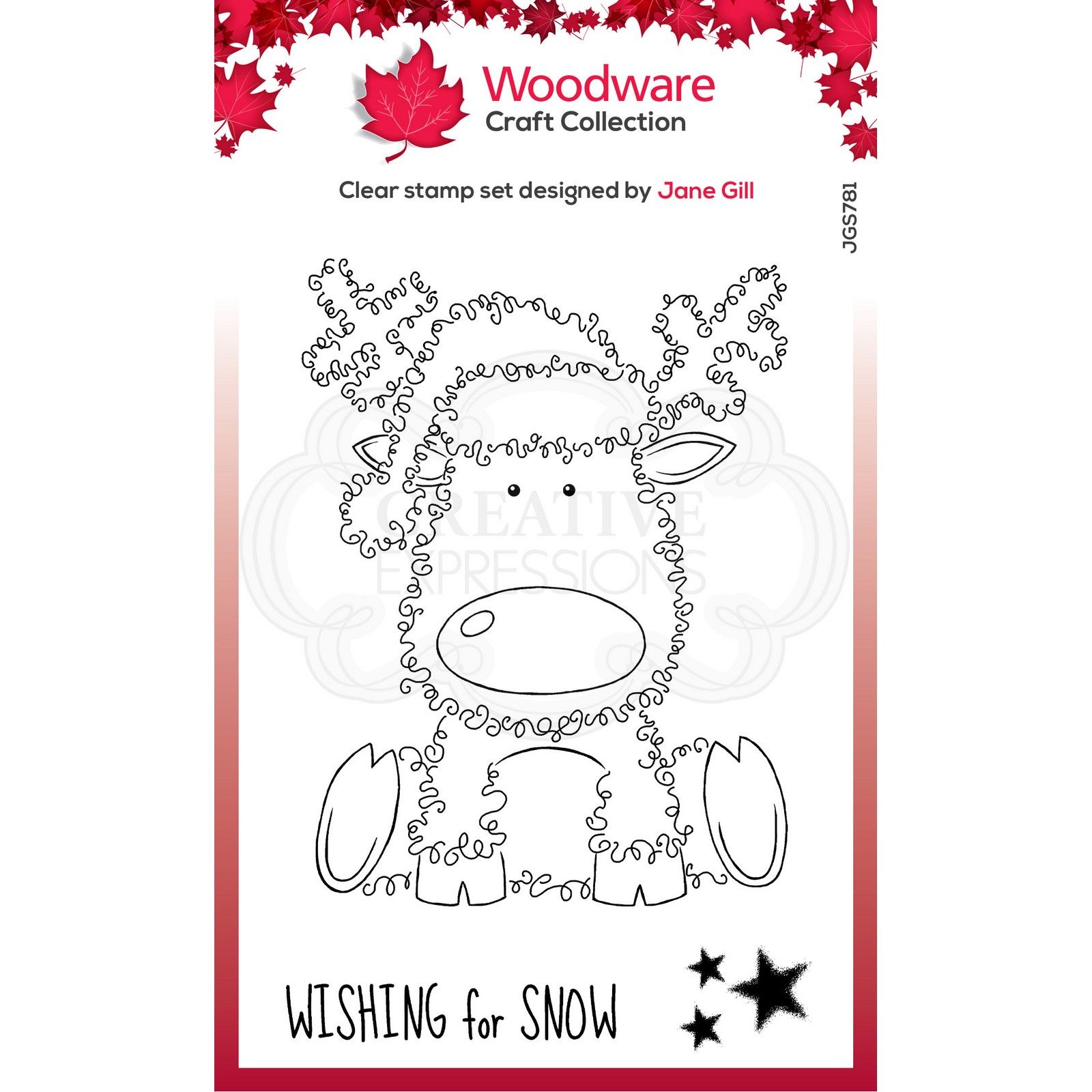 Woodware • Festive fuzzies clear singles stamp Reindeer