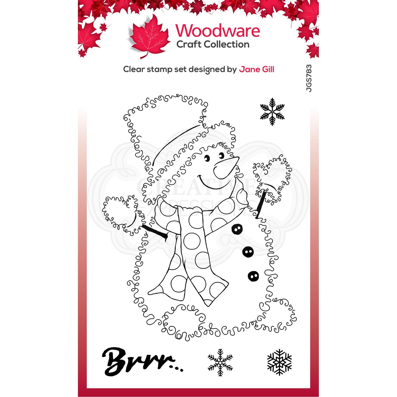 Woodware • Festive fuzzies clear singles tampon Snowman