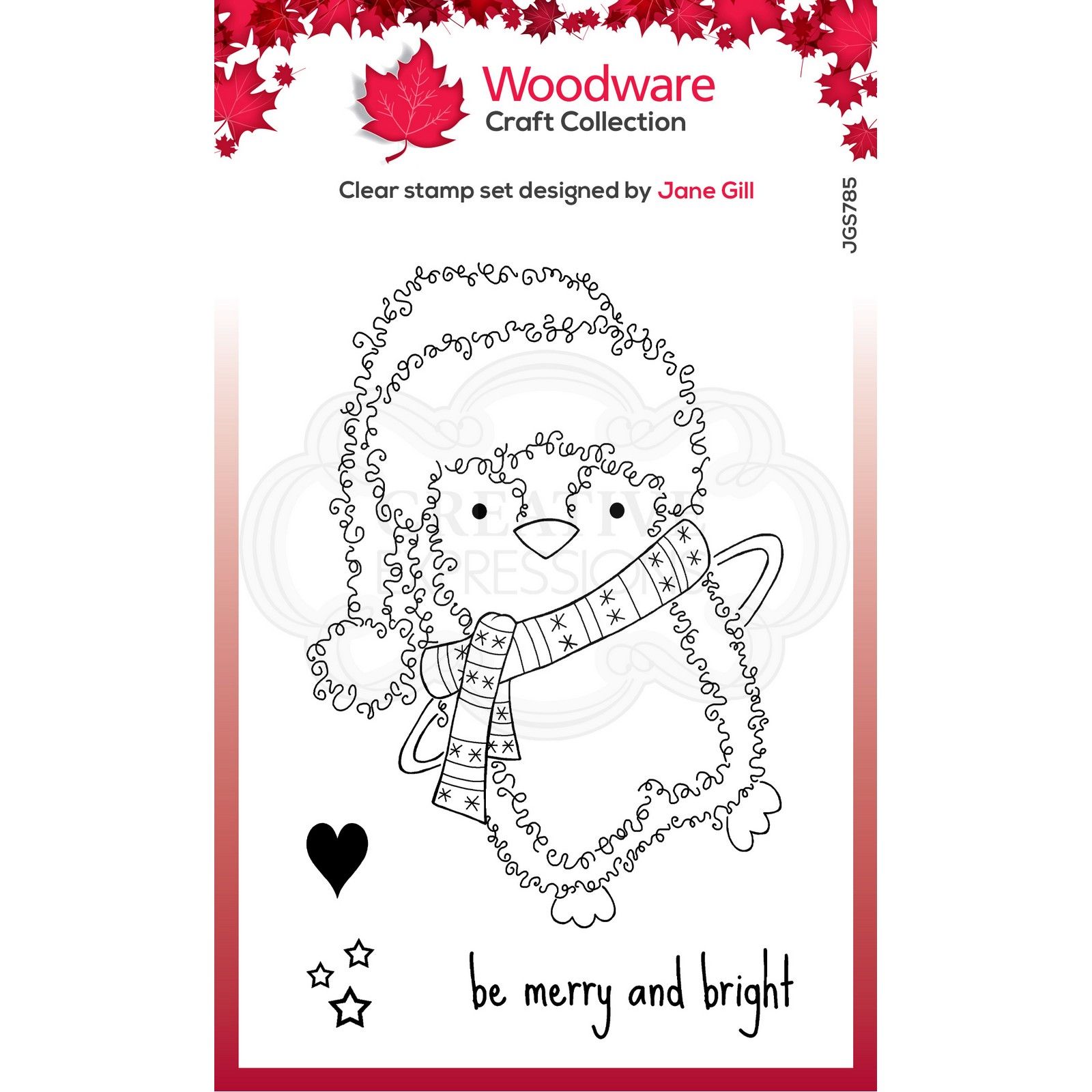 Woodware • Festive fuzzies clear singles tampon Penguin