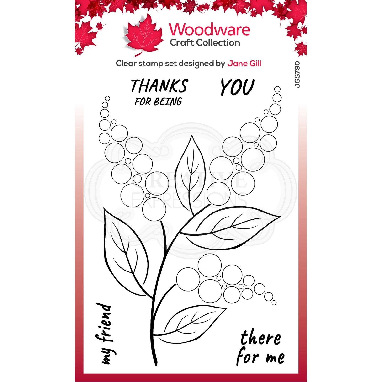 Woodware • Clear singles stamp bubble Bloom Ellie