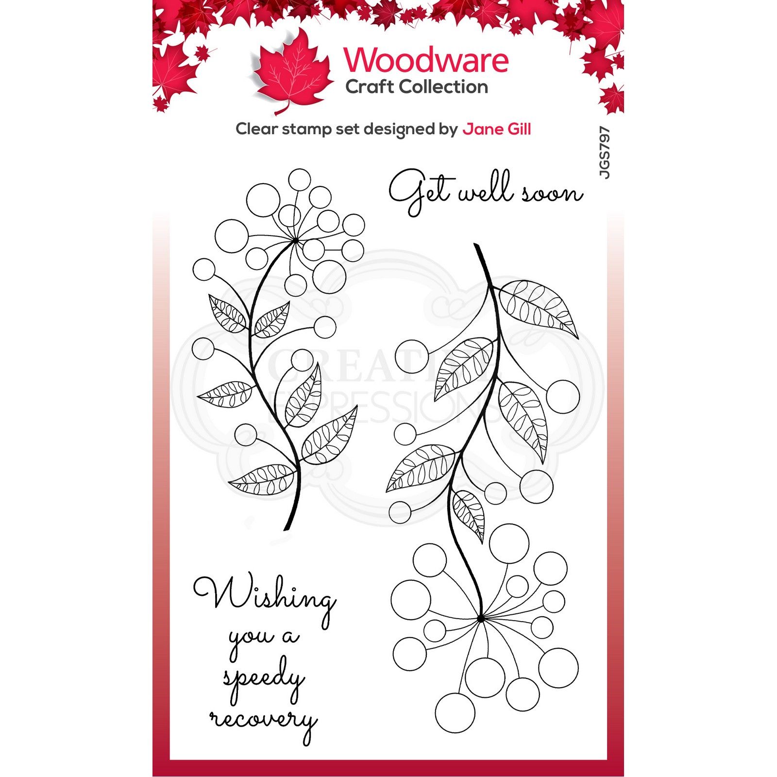 Woodware • Clear singles stamp bubble Bloom Abbie