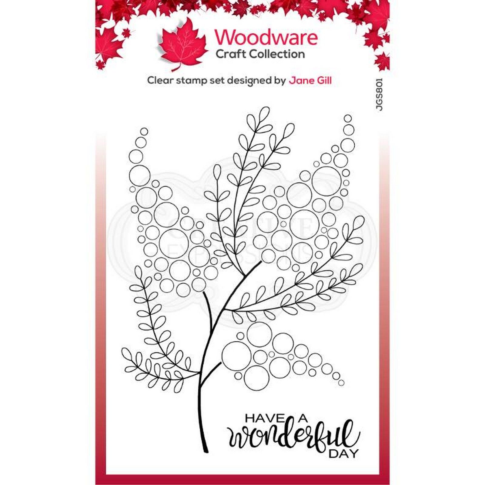 Woodware • Clear singles stamp bubble Bloom Millie