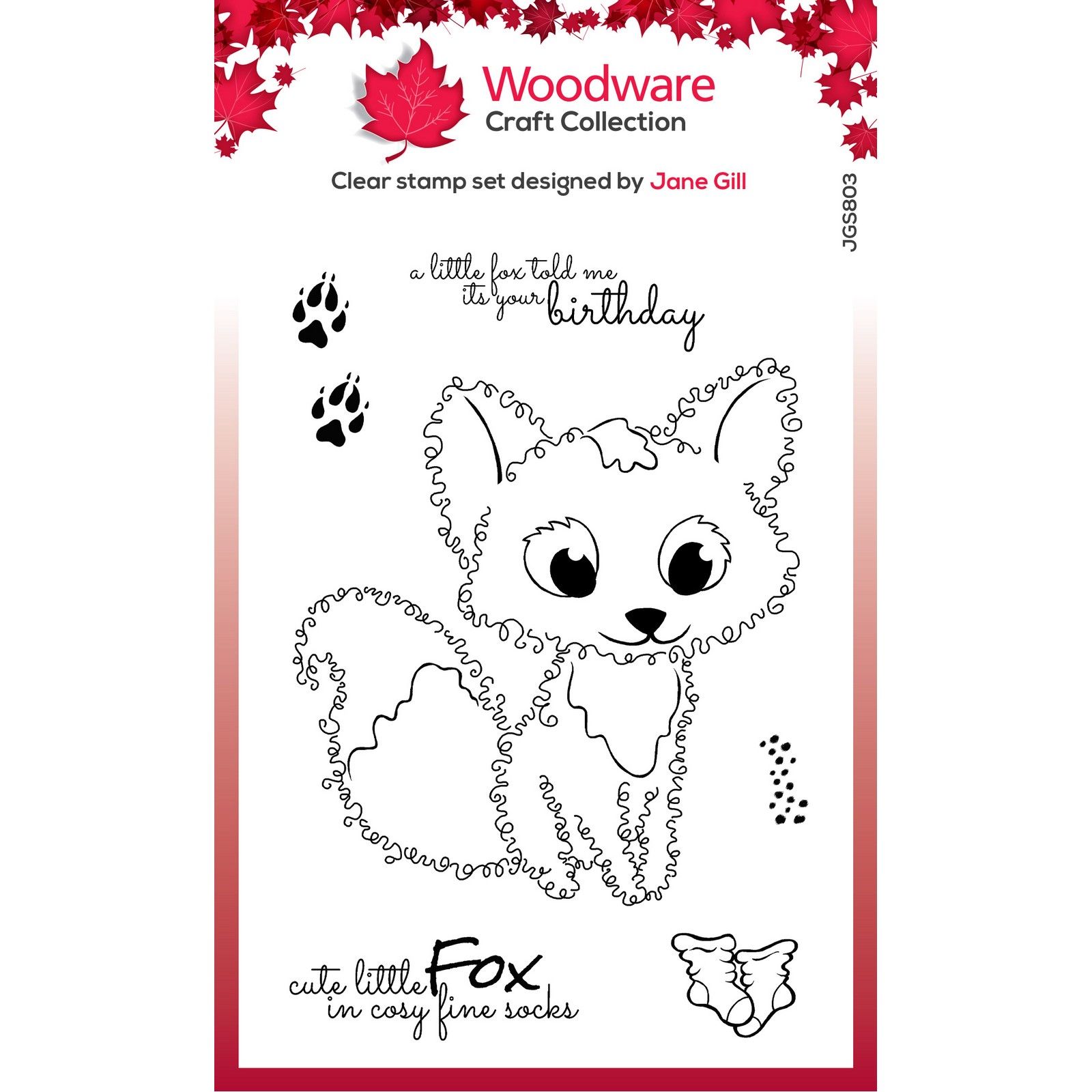 Woodware • Fuzzie friends clear stamp Freddie fox